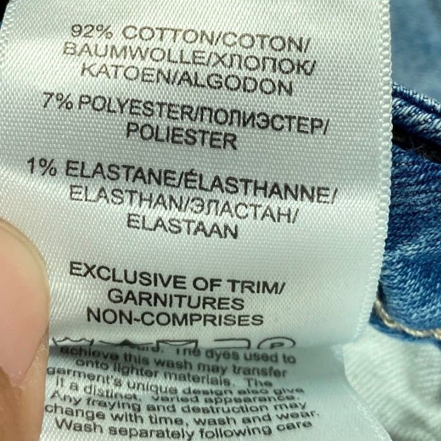 Silver Jeans Co. Silver Jeans Co. Elyse Straight Crop Distress Jeans Women's Blue Stretch 36x29 Regular Mid Rise 5-Pocket Denim Size 25" / US 0 / IT 36 - 7 Thumbnail