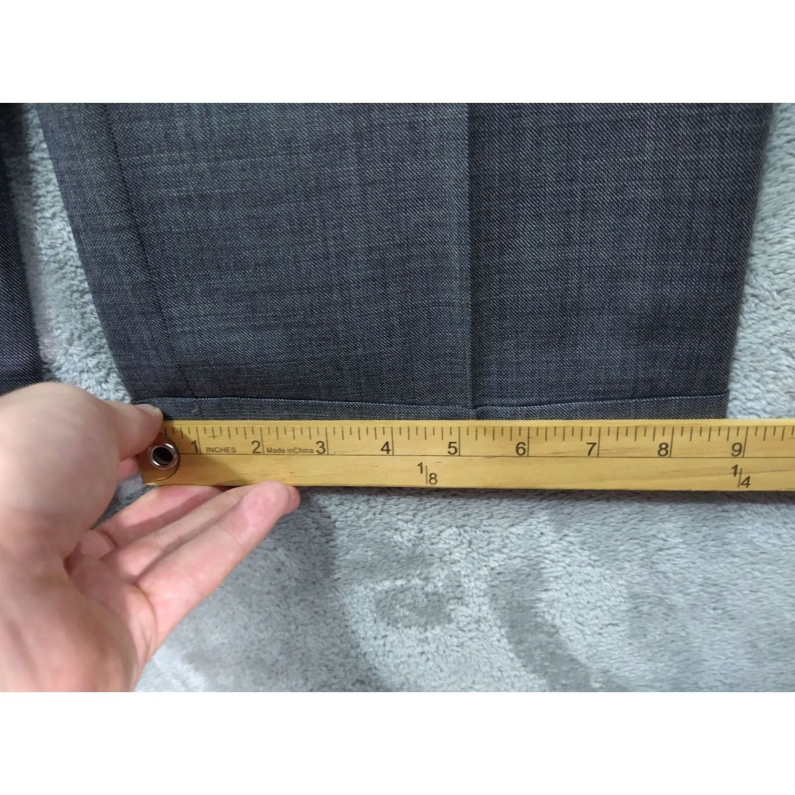Chaps Chaps Mens Dress Pants Gray Wool Straight Leg Pleated Cuffed Preppy 38x32 Size US 38 / EU 54 - 6 Thumbnail