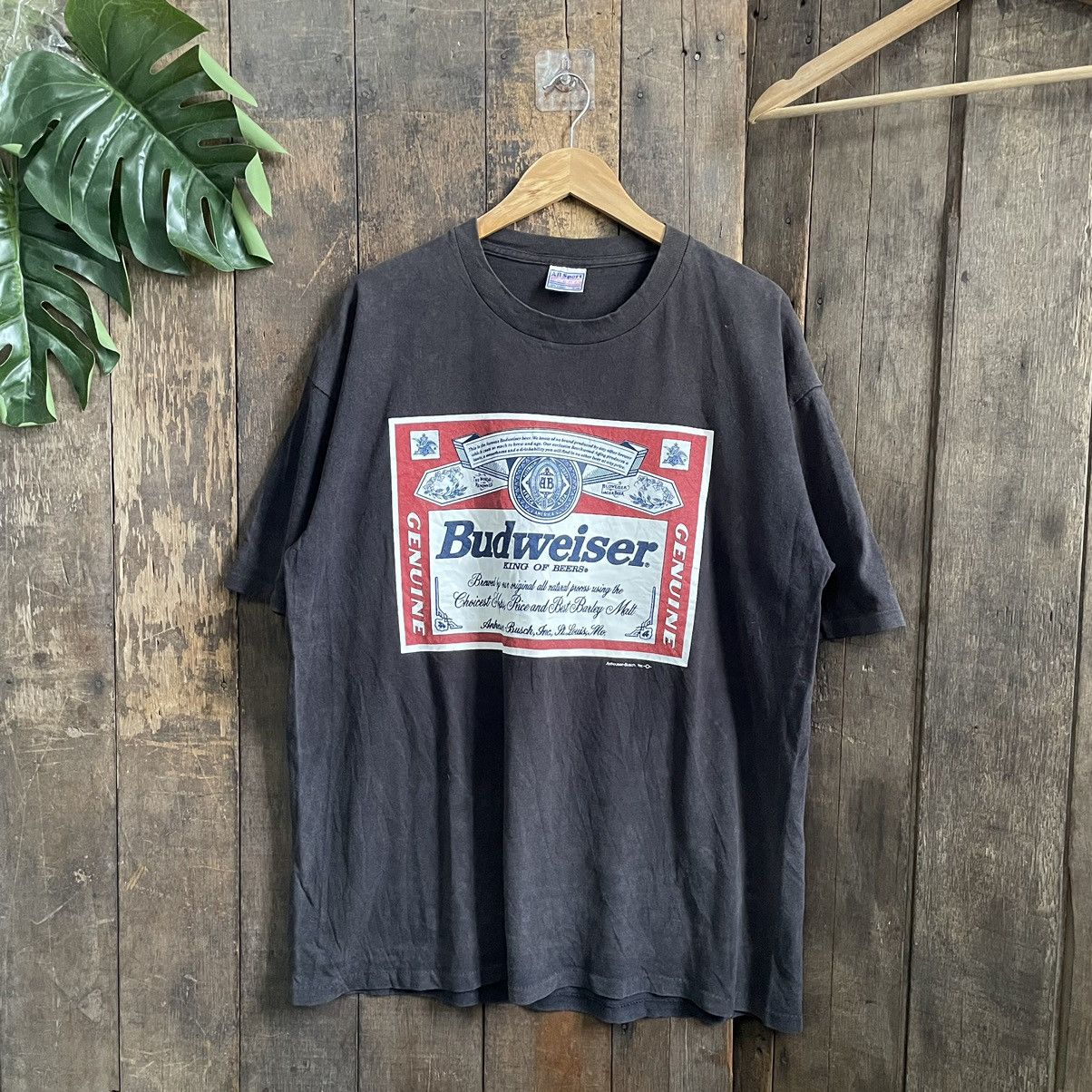 Budweiser × Vintage Vintage Allsport Budweiser Tshirt Size US XL / EU 56 / 4 - 1 Thumbnail