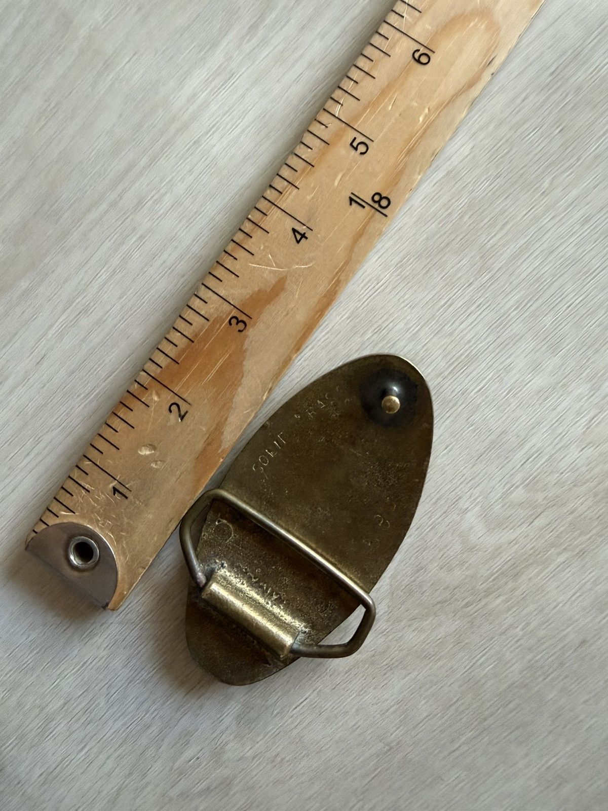 Vintage Vintage 50s Ford Logo Solid Brass Belt Buckle Size ONE SIZE - 3 Thumbnail
