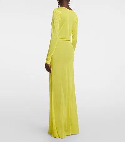 Saint Laurent Paris o1y0126 Maxi Dress in Yellow Size S / US 4 / IT 40 - 3 Thumbnail