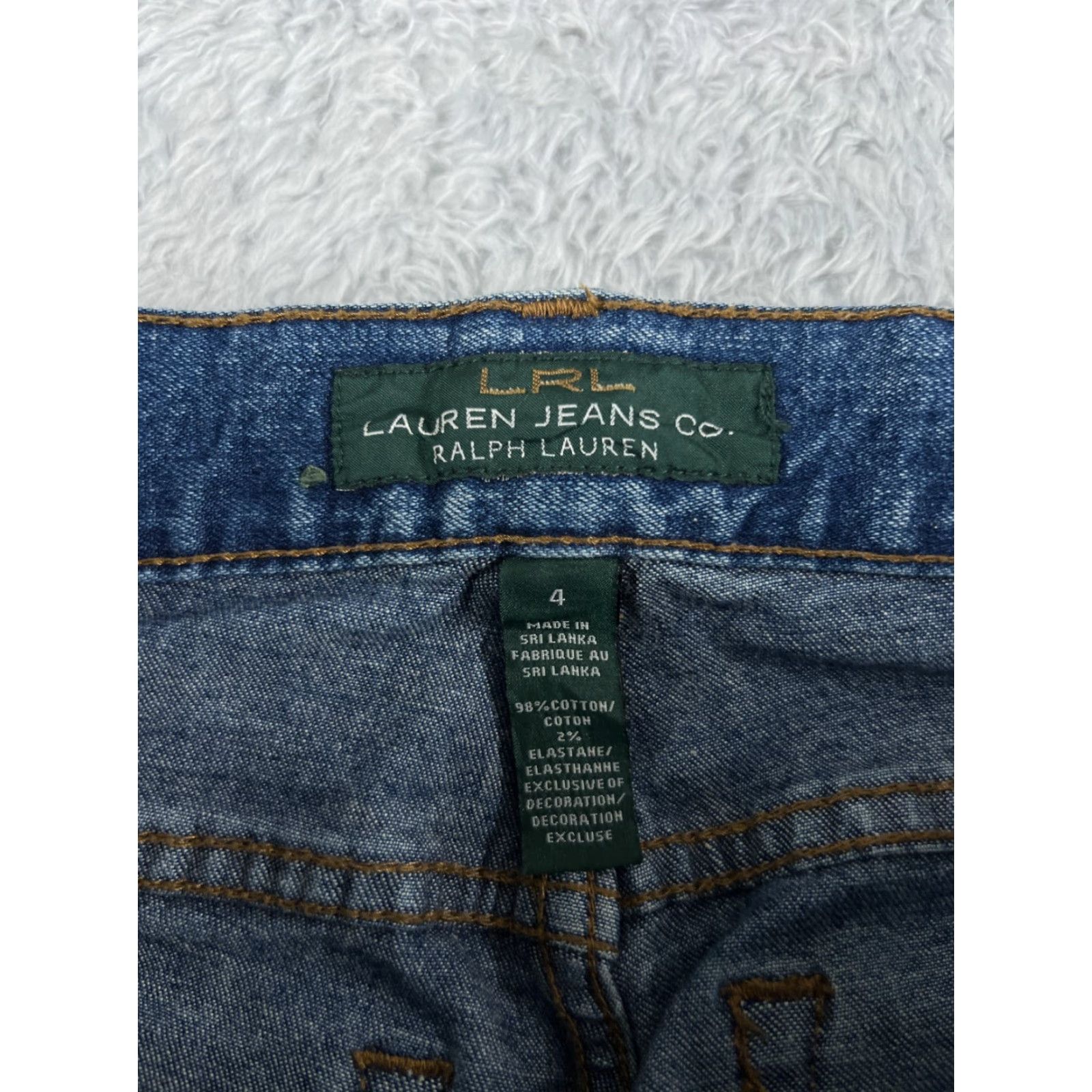 Ralph Lauren Ralph Lauren Jeans Women 4 Denim Blue Straight Leg Mid Rise 28x28 Cotton Blend 5-Pocket Distressed Pocketed Size 27" / US 4 / IT 40 - 6 Thumbnail