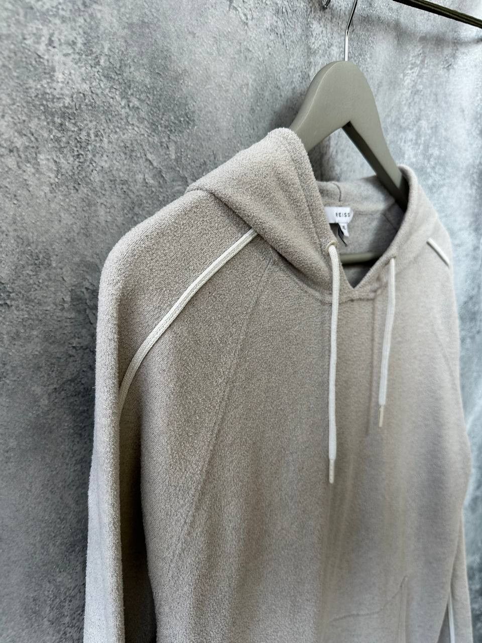 Reiss REISS Mercury Towelling Hoodie Gray With Pocket Size US XL / EU 56 / 4 - 4 Thumbnail