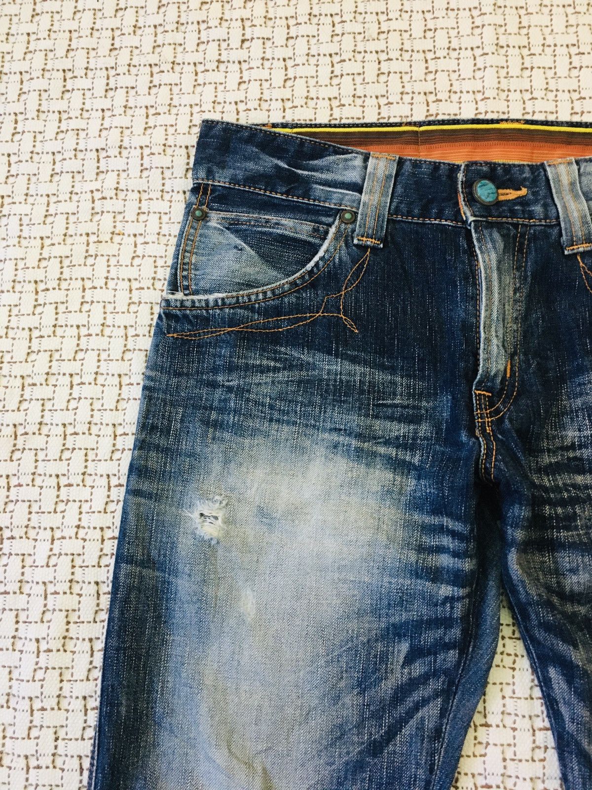 Edwin Edwin Blue Trip Distressed Denim (17) Size US 32 / EU 48 - 6 Thumbnail