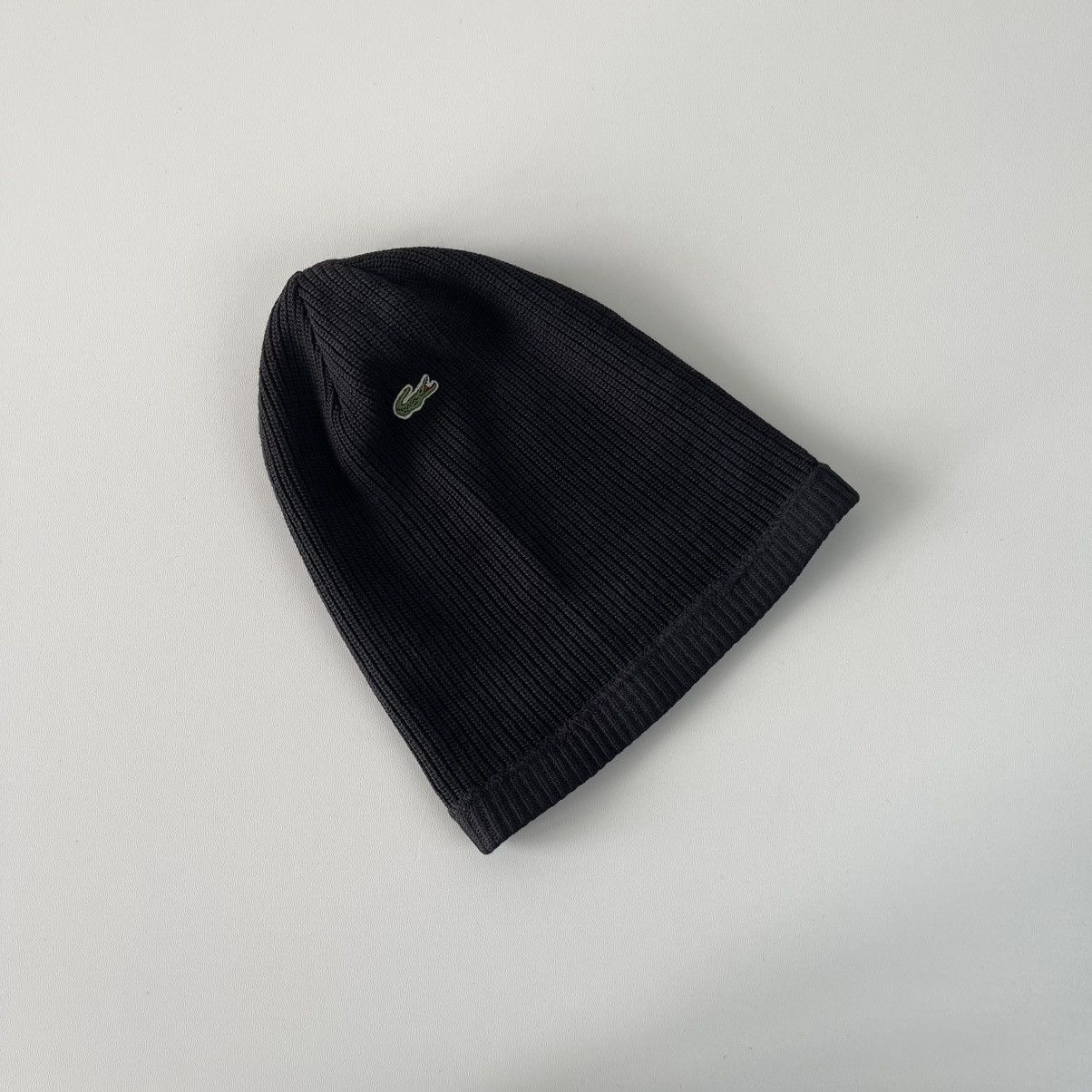 Lacoste Lacoste Logo Wool/Acrylic Vintage Beanie Hat Black F4797 Size ONE SIZE - 8 Thumbnail