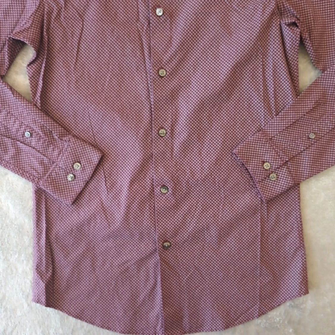 Apt. 9 Apt. 9 Shirt Mens Slim Purple Geometric Long Sleeve Button Up Dress Shirt 14.5 Regular Mens Size US M / EU 48-50 / 2 - 4 Thumbnail