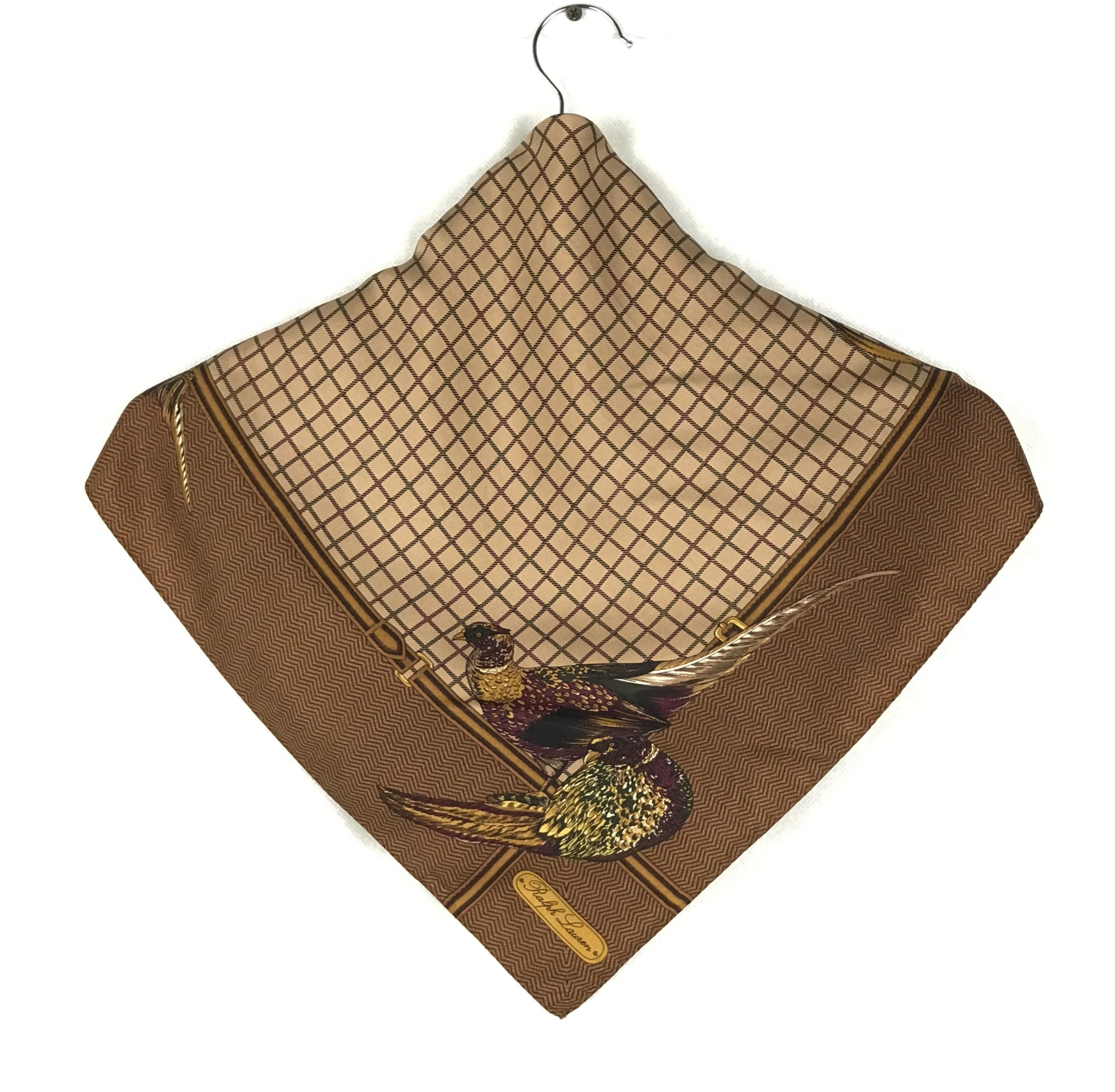 Ralph Lauren RL609 Vintage Ralph Lauren Silk Scarf Shawl Designer Scarf Size ONE SIZE - 3 Thumbnail
