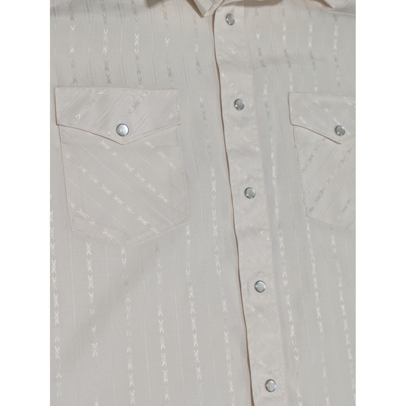 Wrangler Vintage Wrangler Pearl Snap Button Down Shirt Cream Western Size US XL / EU 56 / 4 - 4 Thumbnail