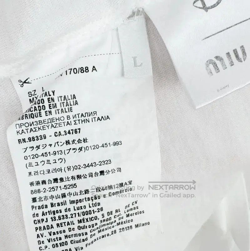 Other Miu Miu White Cotton Short Sleeve T-Shirt . Size S / US 4 / IT 40 - 5 Thumbnail