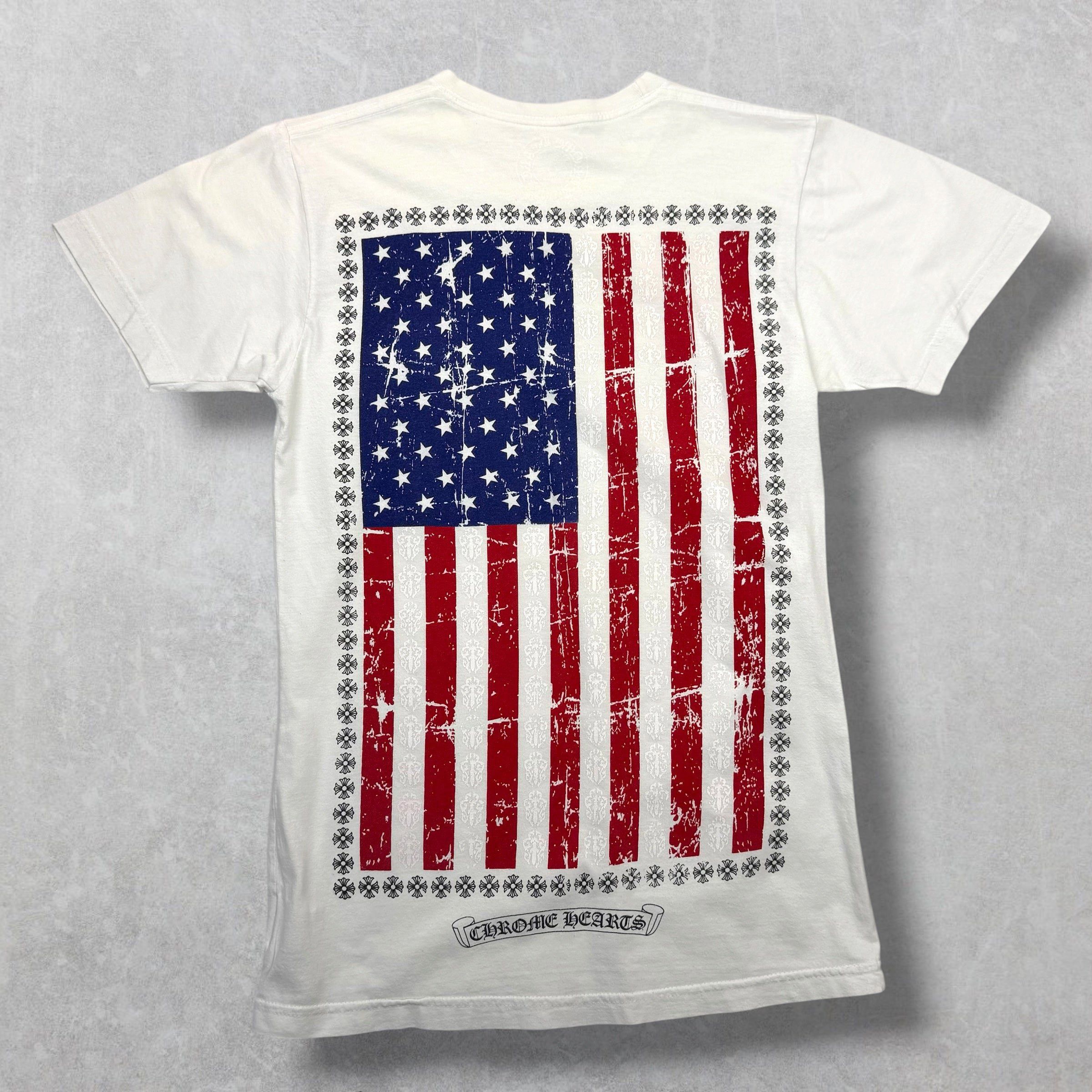 Chrome Hearts Chrome Hearts American Flag Tee White S Size US S / EU 44-46 / 1 - 1 Thumbnail