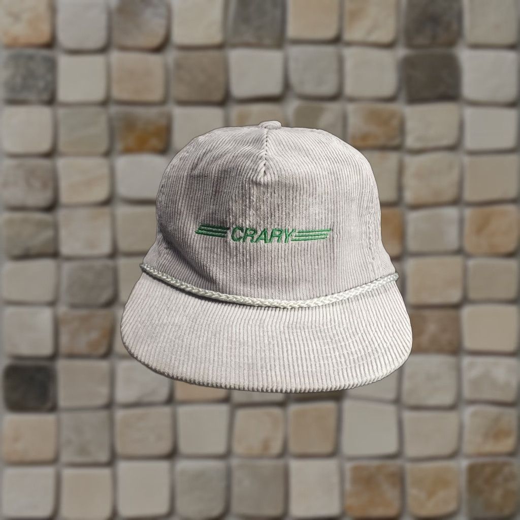 Vintage VINTAGE Crary Industries Cat Hat Corduroy Trucker N Dakota Ag Farm Snapback Cap Gray Cotton Size ONE SIZE - 1 Thumbnail