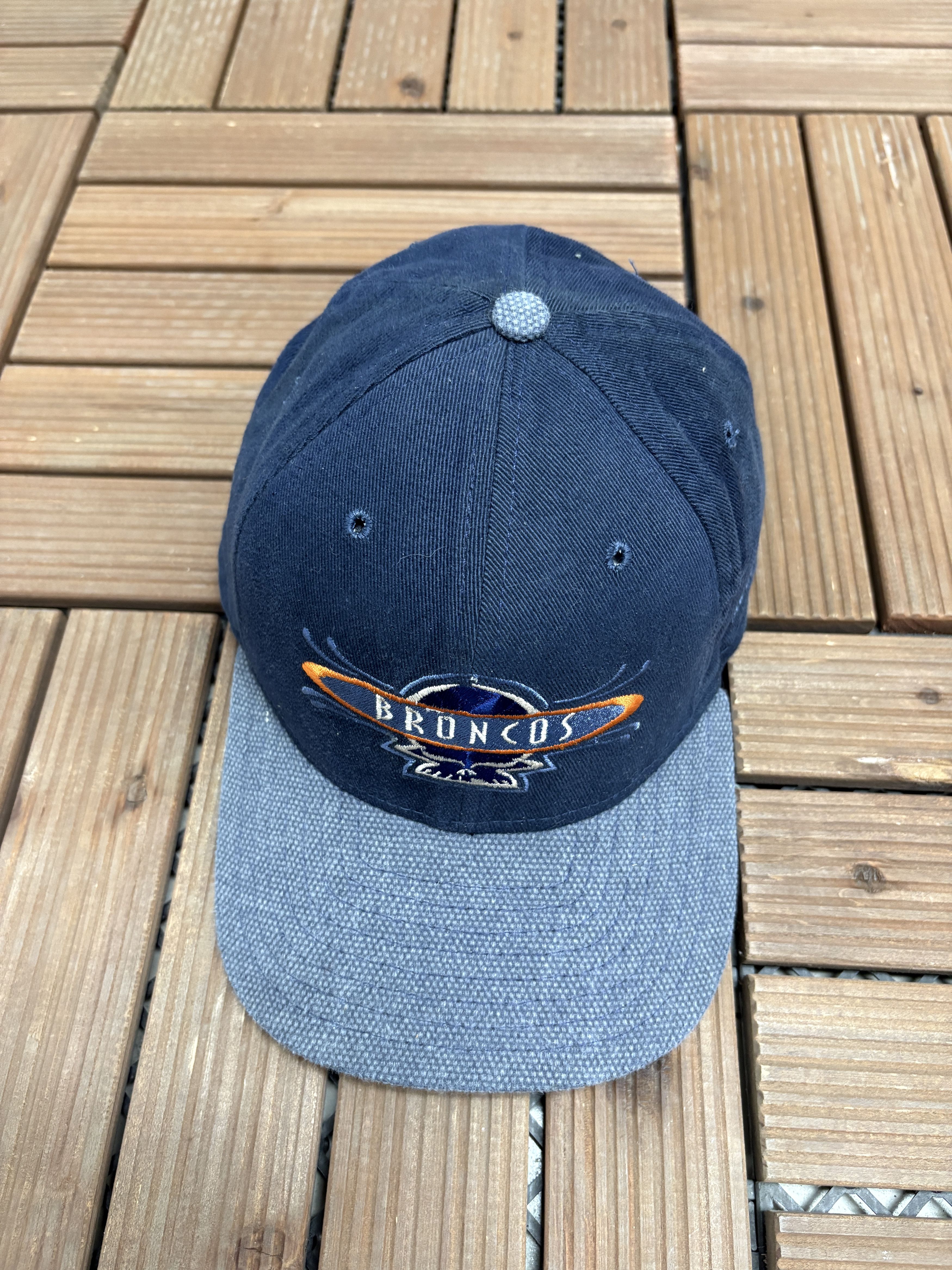 Vintage Denver Broncos Vintage Made in USA Blue Snap Back Hat Size ONE SIZE - 1 Thumbnail