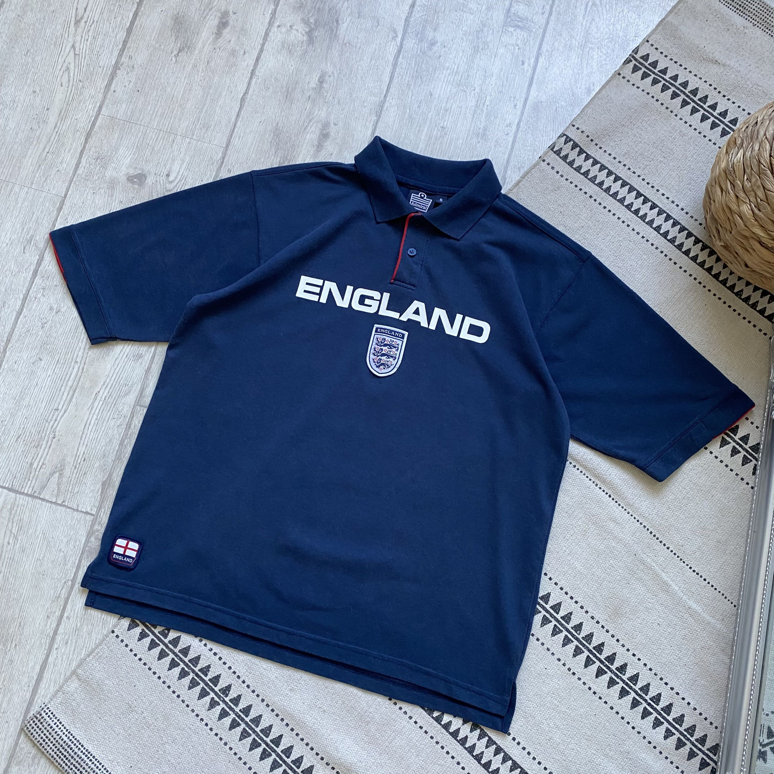 Umbro 🇬🇧 Vintage 90s England Polos Soccer Rugby Team ADMIRAL Size US S / EU 44-46 / 1 - 7 Thumbnail