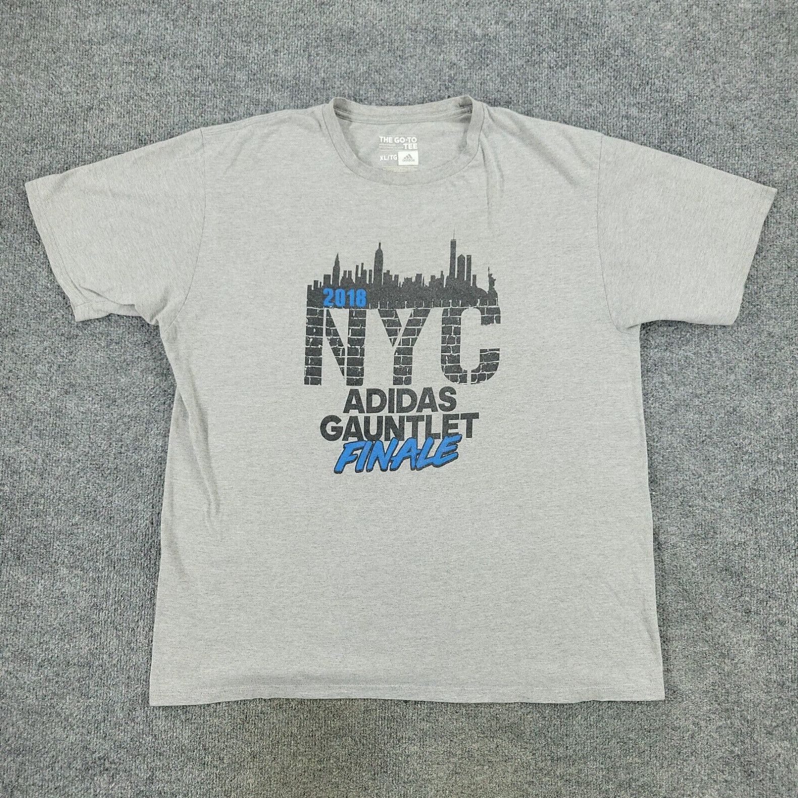 Adidas Adidas Shirt Men s XL Gray NYC Gauntlet Finale Go To Tee Graphic Short Sleeve Grailed
