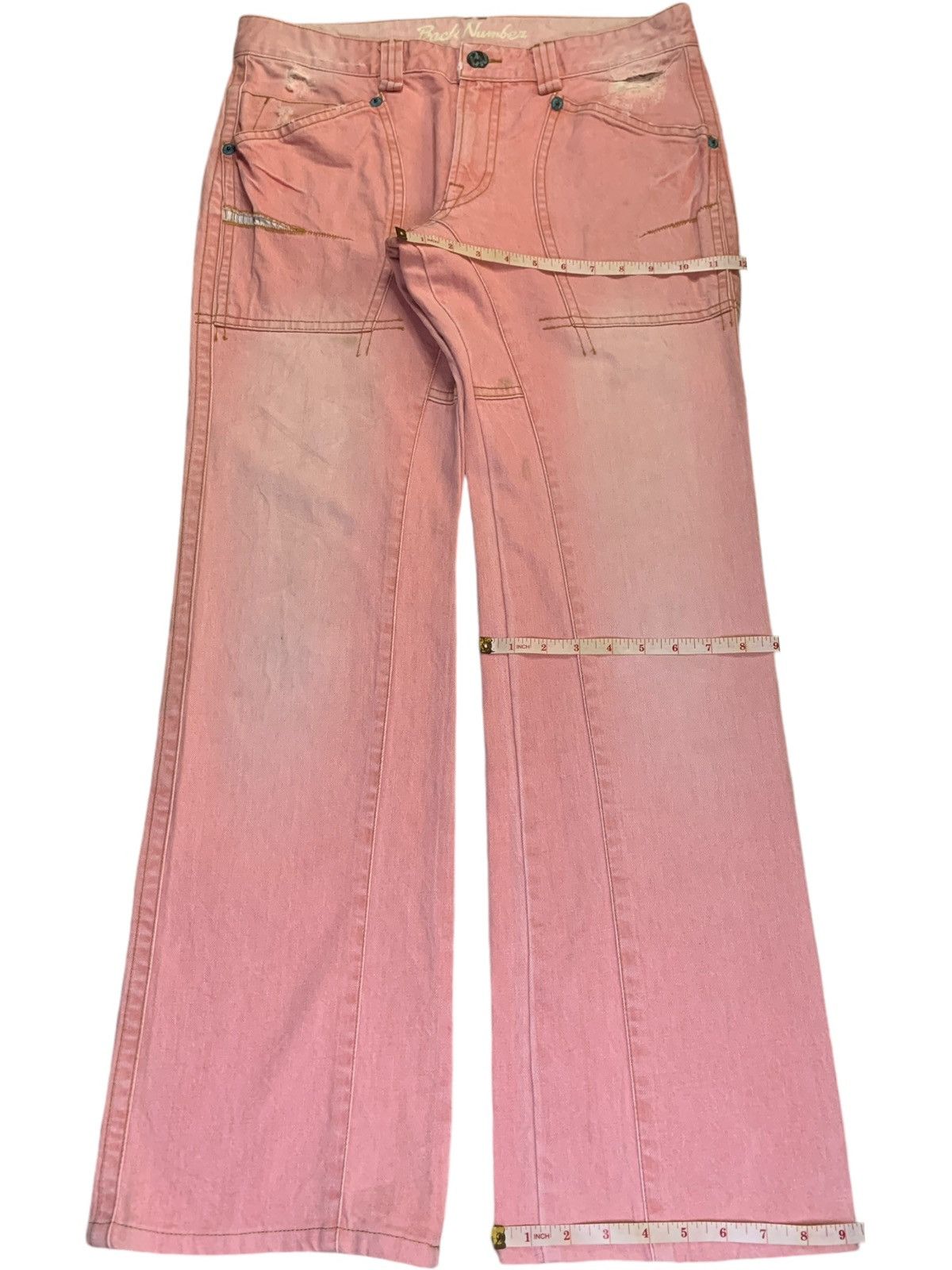 Japanese Brand Vintage Japanese Brand Faded Wash Patched Bootcut Jeans Size US 34 / EU 50 - 14 Thumbnail