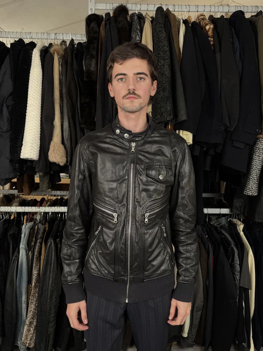 Dolce & Gabbana 2000s Dolce & Gabbana Spy Black Leather Jacket Size US M / EU 48-50 / 2 - 2 Thumbnail