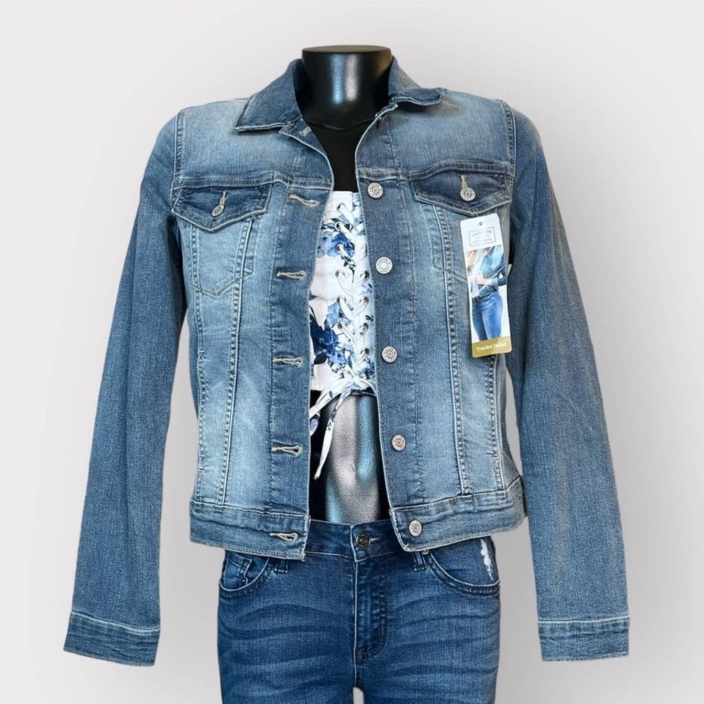 Levi's Levi’s Gold Signature NEW Denim Trucker Style Jacket Small L Size S / US 4 / IT 40 - 1 Thumbnail