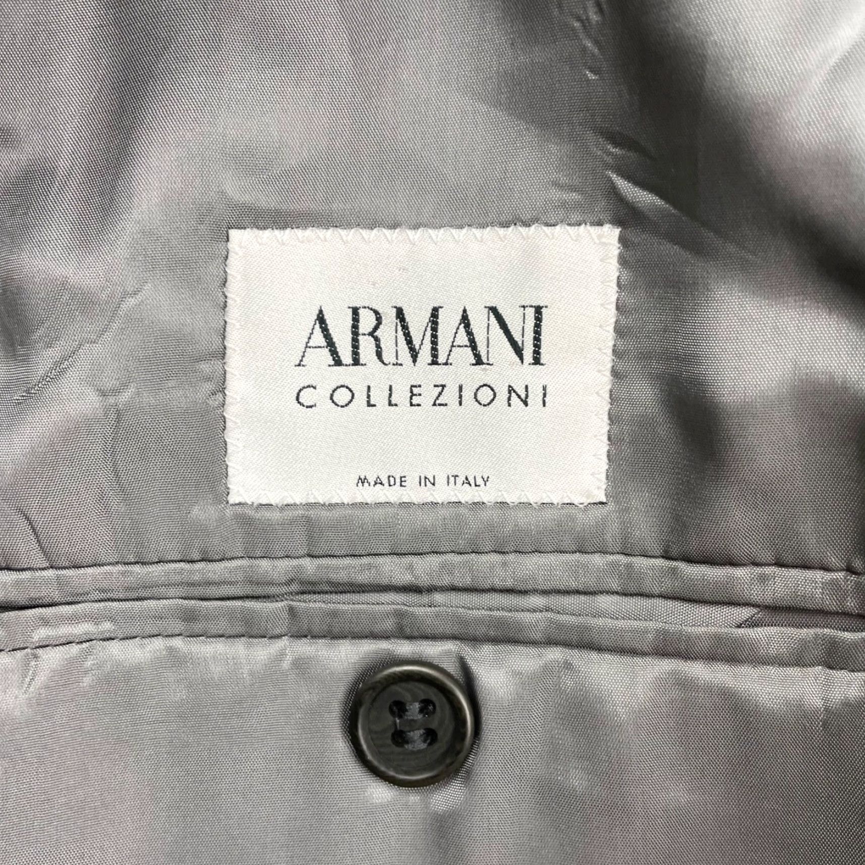 Armani Armani Collezioni Blazer Men Wool Flannel 3-Button Gray 40S US Short Three-Button Notch Lapel Made in Italy Mens Size 40R - 5 Thumbnail