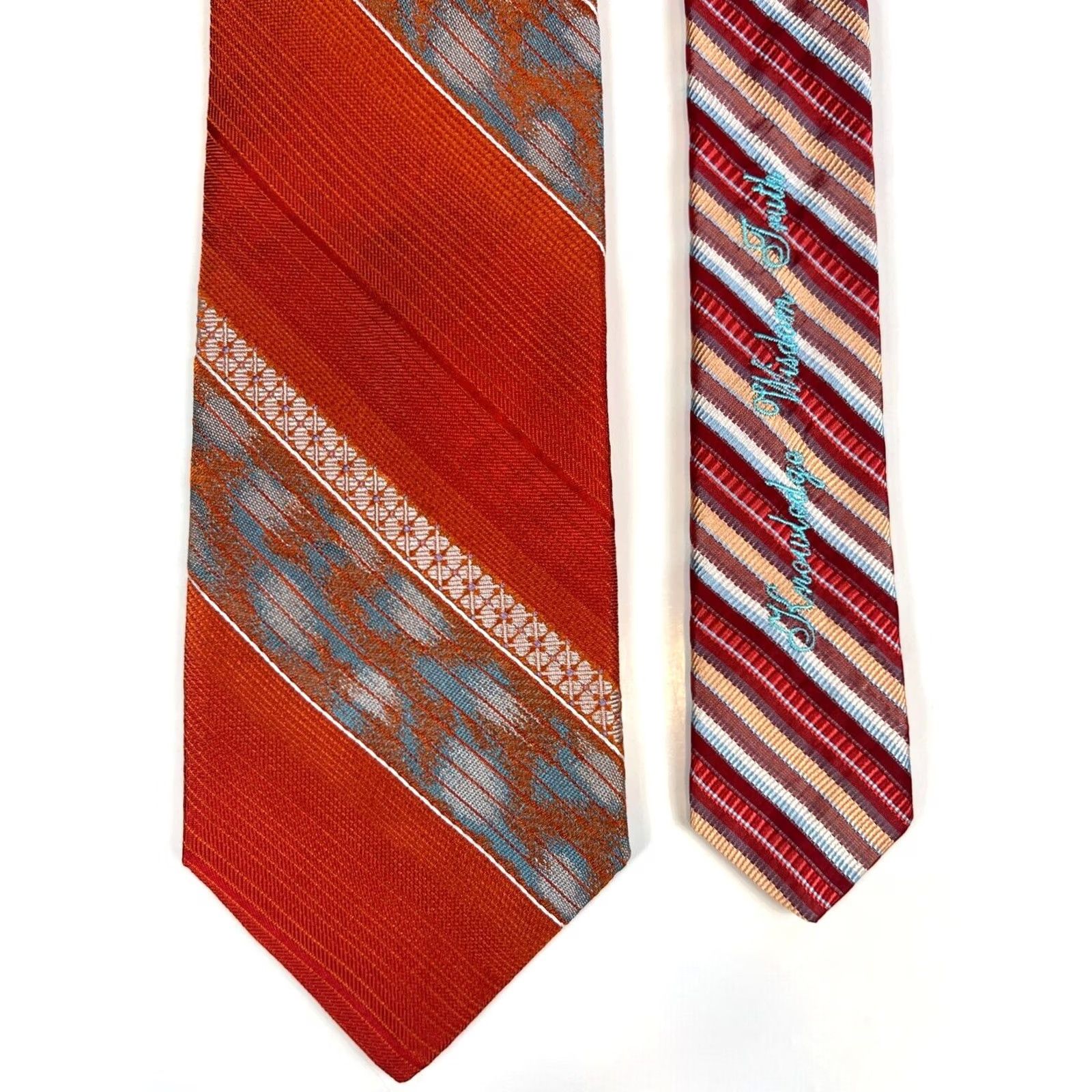 Robert Graham Robert Graham Men's Luxury Silk Tie Striped 60" Multicolor Classic 3.5" USA Tailored Adult Mens Size ONE SIZE - 6 Thumbnail