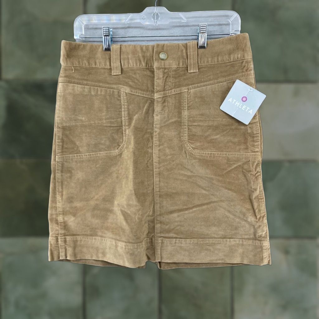 Athleta Athleta Skirt Womens 6 Khaki Stretch Mini NWT Size 28" / US 6 / IT 42 - 1 Thumbnail
