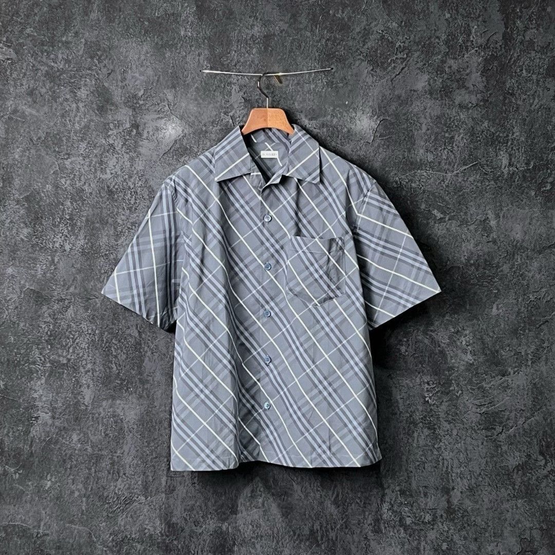 Burberry Burberry Cotton Plaid Gray Shirt m Men Size US M / EU 48-50 / 2 - 1 Thumbnail
