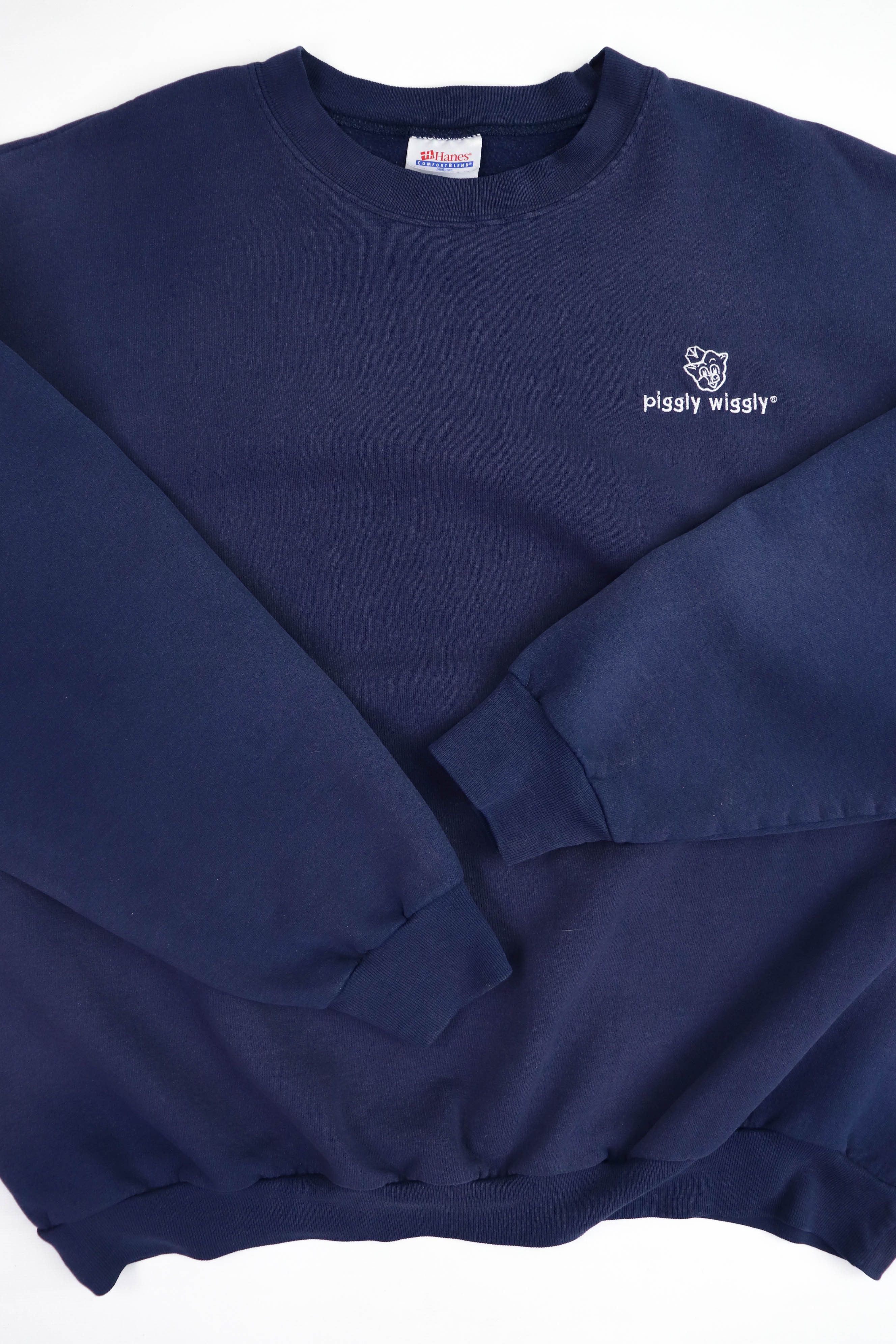 Hanes Piggly Wiggly Vintage Hanes Sun Faded Baggy Fit Sweatshirt Size US XL / EU 56 / 4 - 5 Thumbnail