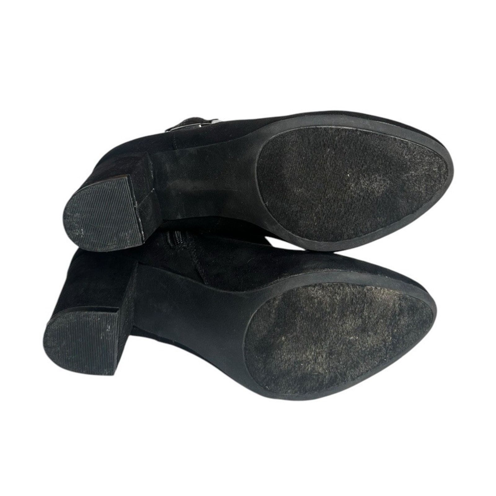 London Fog London Fog Black Ankle Booties Heeled Boots Buckle 8M Size US 8 / IT 38 - 10 Thumbnail