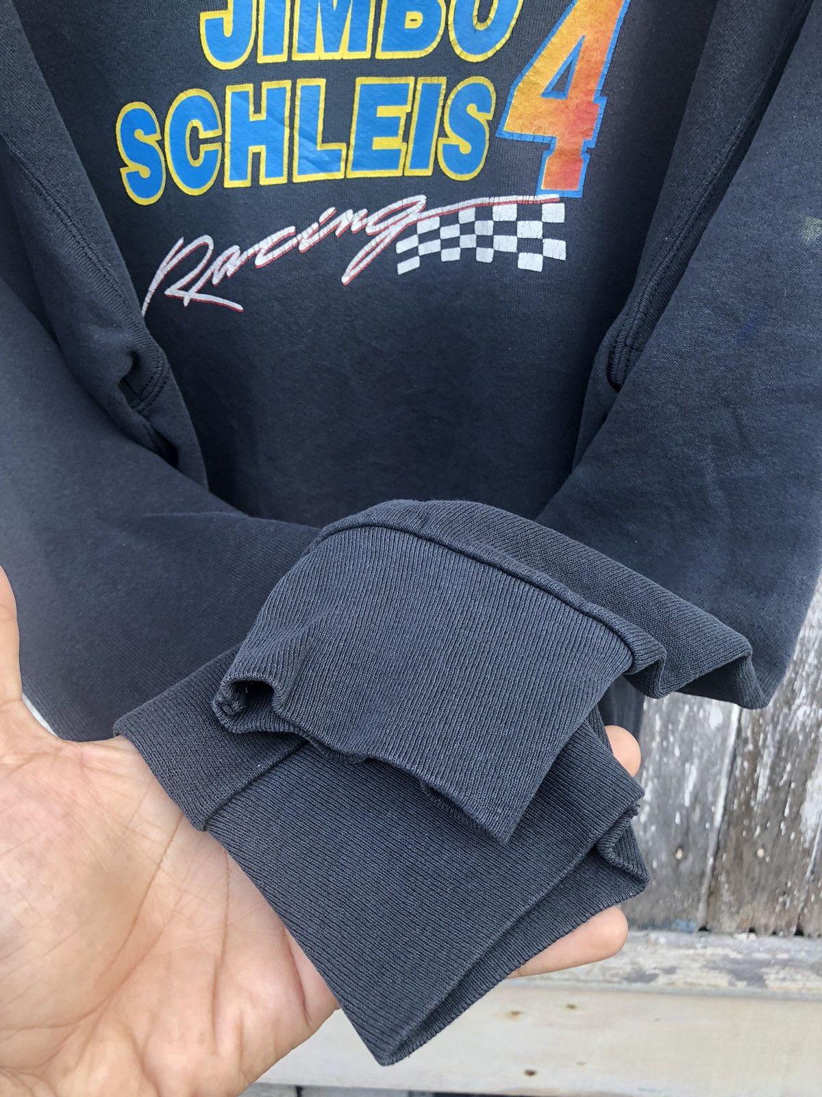 NASCAR × Vintage 🔥Vintage Y2K🔥Jimbo Schleis #4 Nascar Racing Sweatshirts Size US XL / EU 56 / 4 - 8 Thumbnail