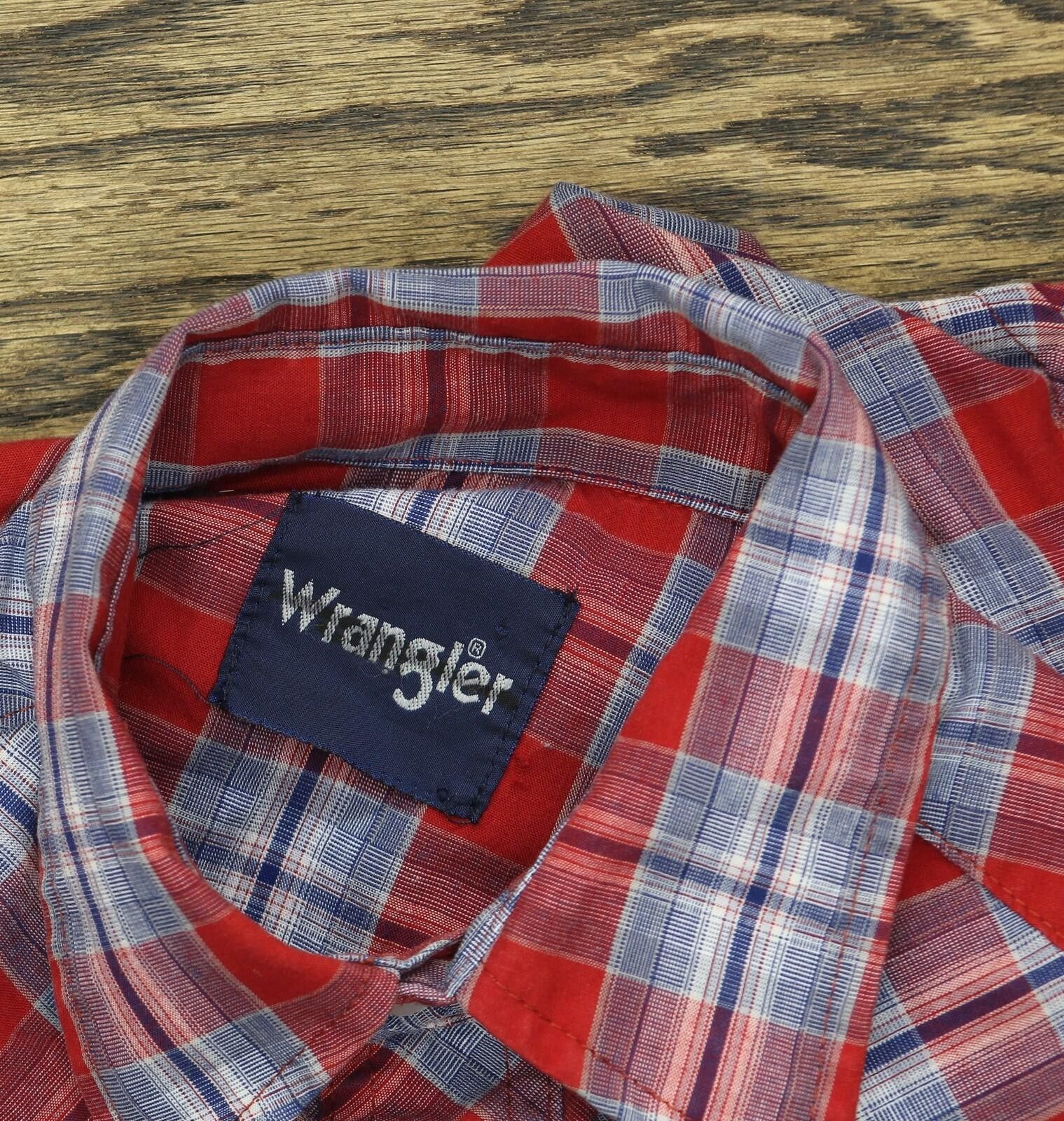 Wrangler Wrangler Snap Long Sleeve Shirt Red / Blue See Measurements Size US M / EU 48-50 / 2 - 3 Thumbnail