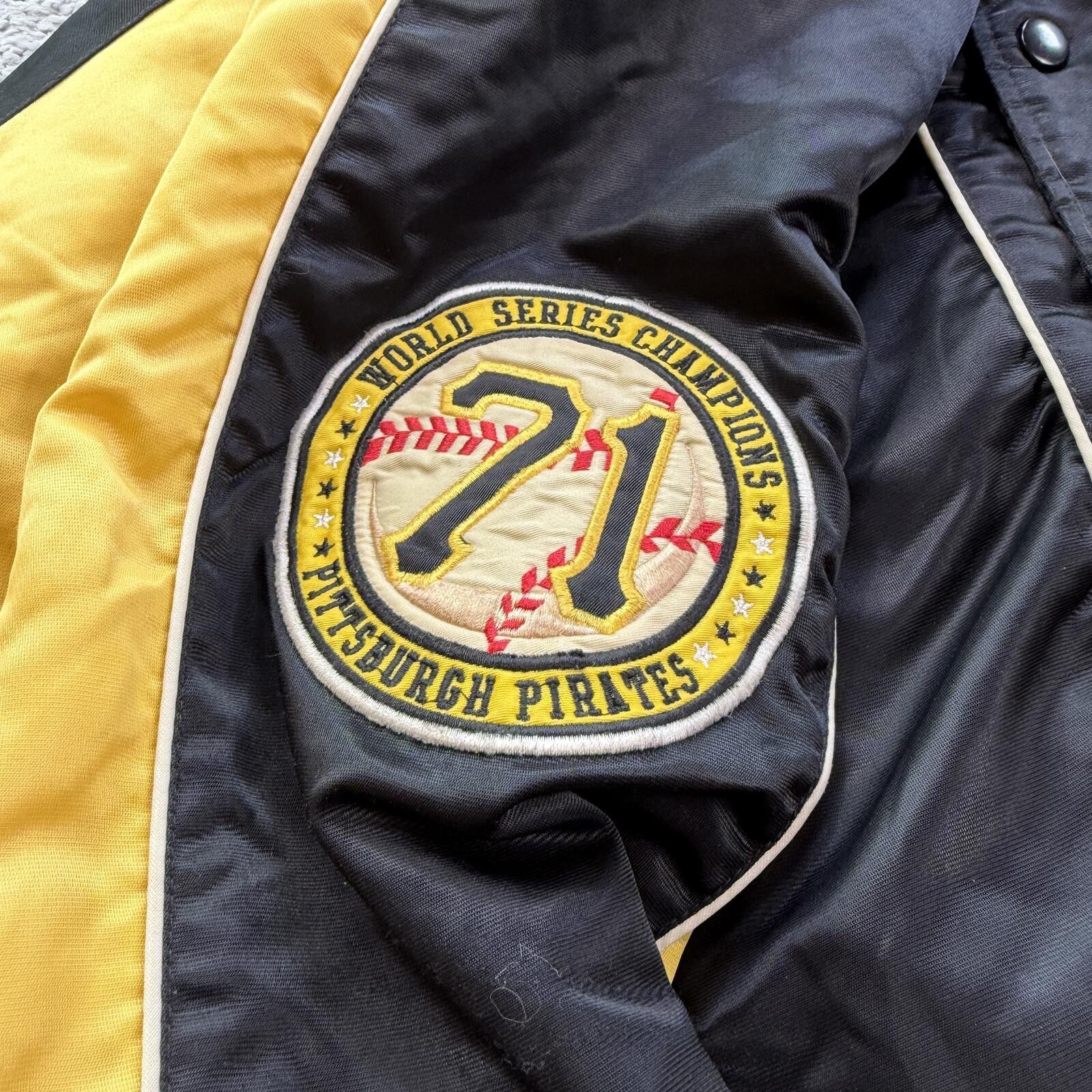 G-III Vintage Y2K Pittsburgh Pirates Satin Bomber Jacket 3XL MLB Size US XXL / EU 58 / 5 - 7 Thumbnail