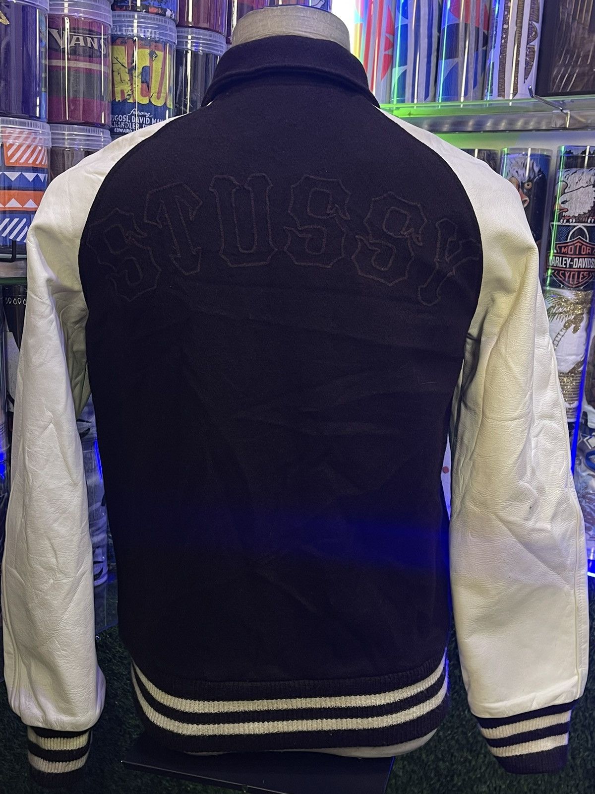 Stussy Stussy versity leather jacket Size US S / EU 44-46 / 1 - 2 Thumbnail