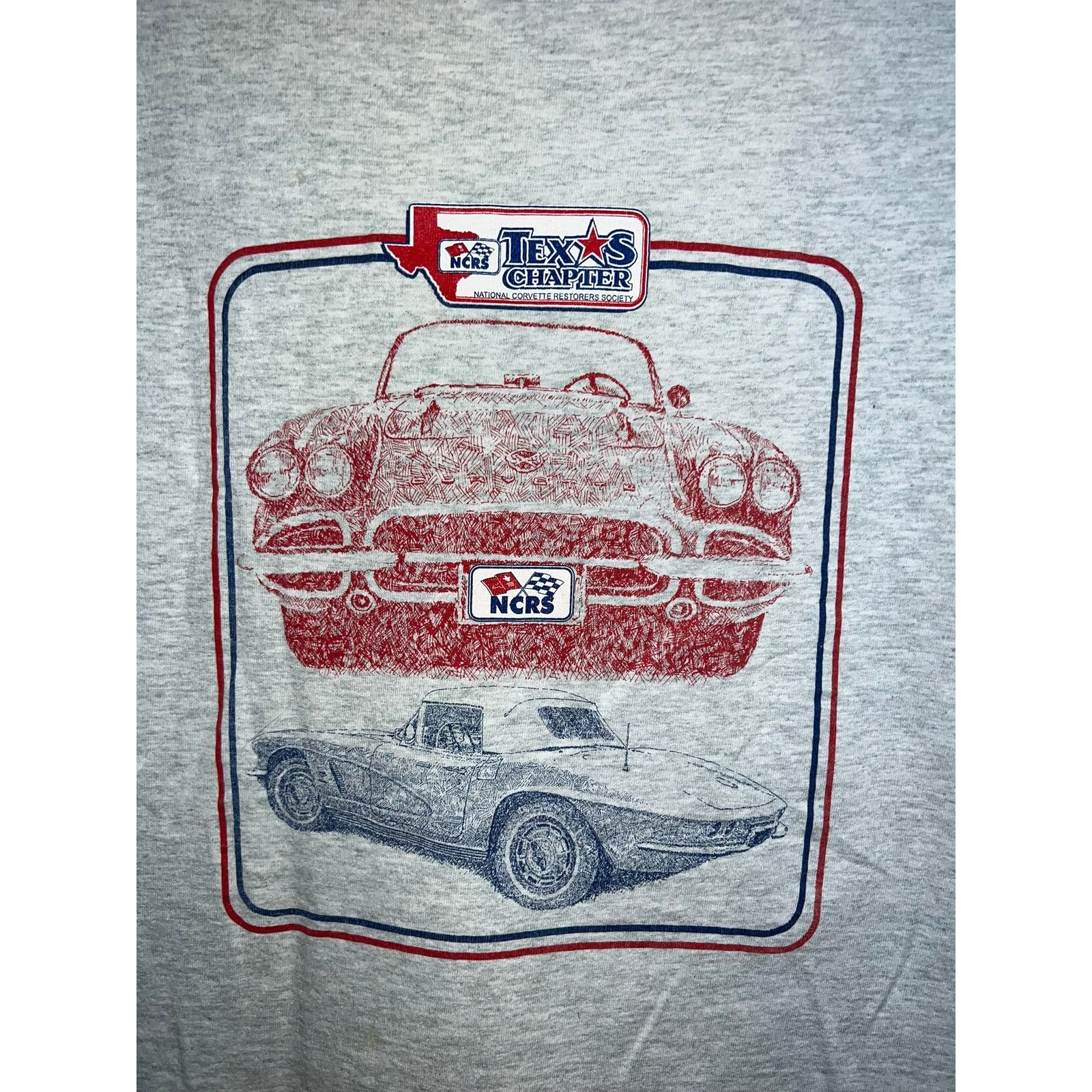 Fruit Of The Loom Vintage Corvette Shirt National Restorer Texas Car Tee 90s L Size US L / EU 52-54 / 3 - 2 Thumbnail