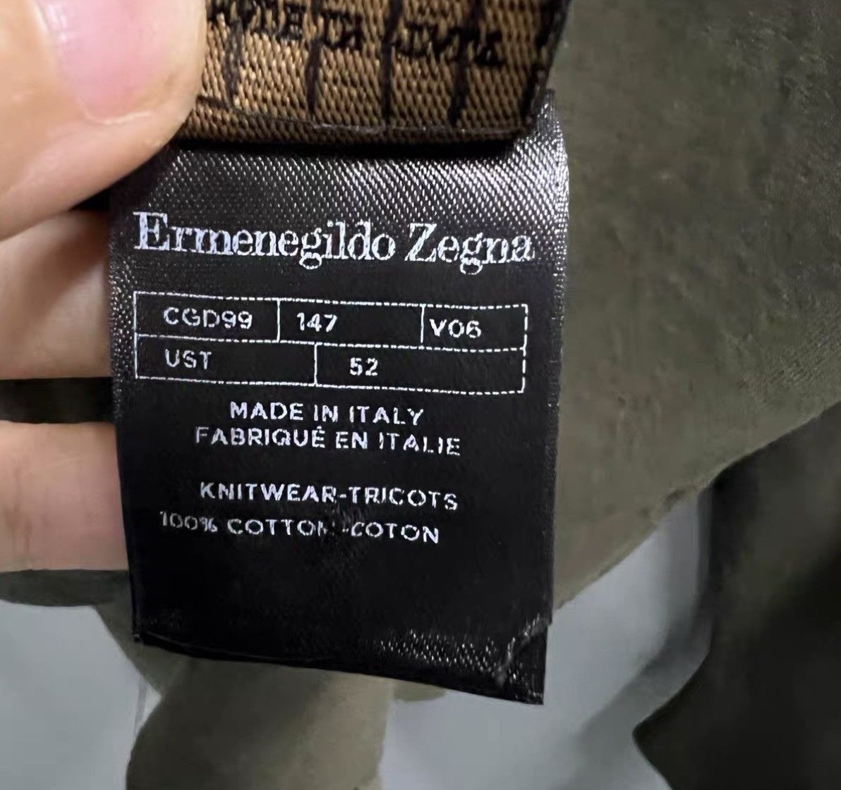 Ermenegildo Zegna Zegna Green Knit Long Sleeve Polo J41 Size US L / EU 52-54 / 3 - 5 Thumbnail