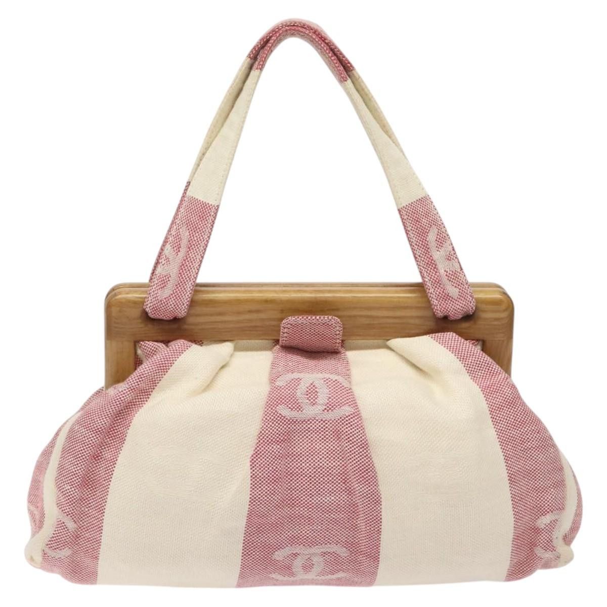 Chanel CHANEL Hand Bag Canvas Beige Gold CC Size ONE SIZE - 13 Thumbnail