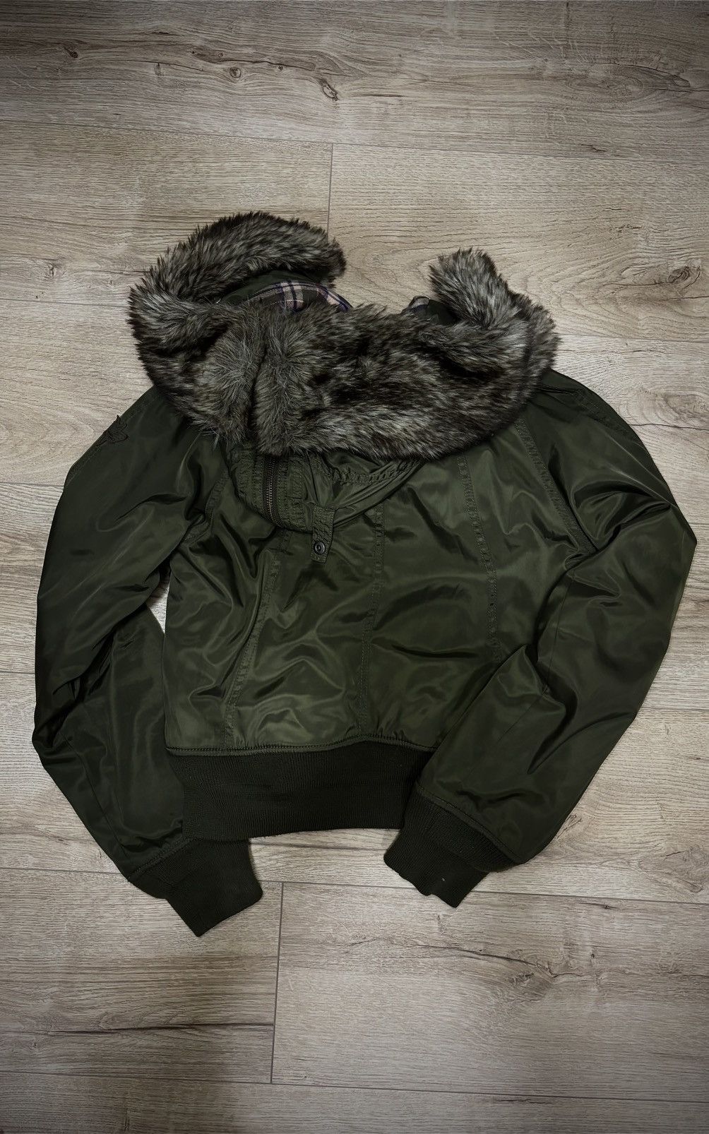 Diesel Diesel Female Bomber Jacket N-2B Trim Green Size S / US 4 / IT 40 - 3 Thumbnail