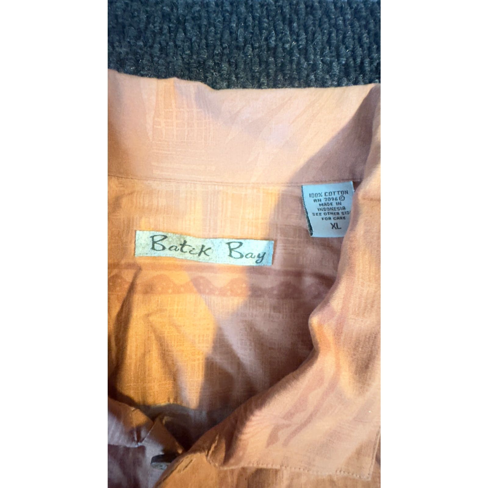 Vintage Batik Bay Shirt Orange Short Sleeve Button-Up Hawaiian XL Mens Size US XL / EU 56 / 4 - 3 Thumbnail