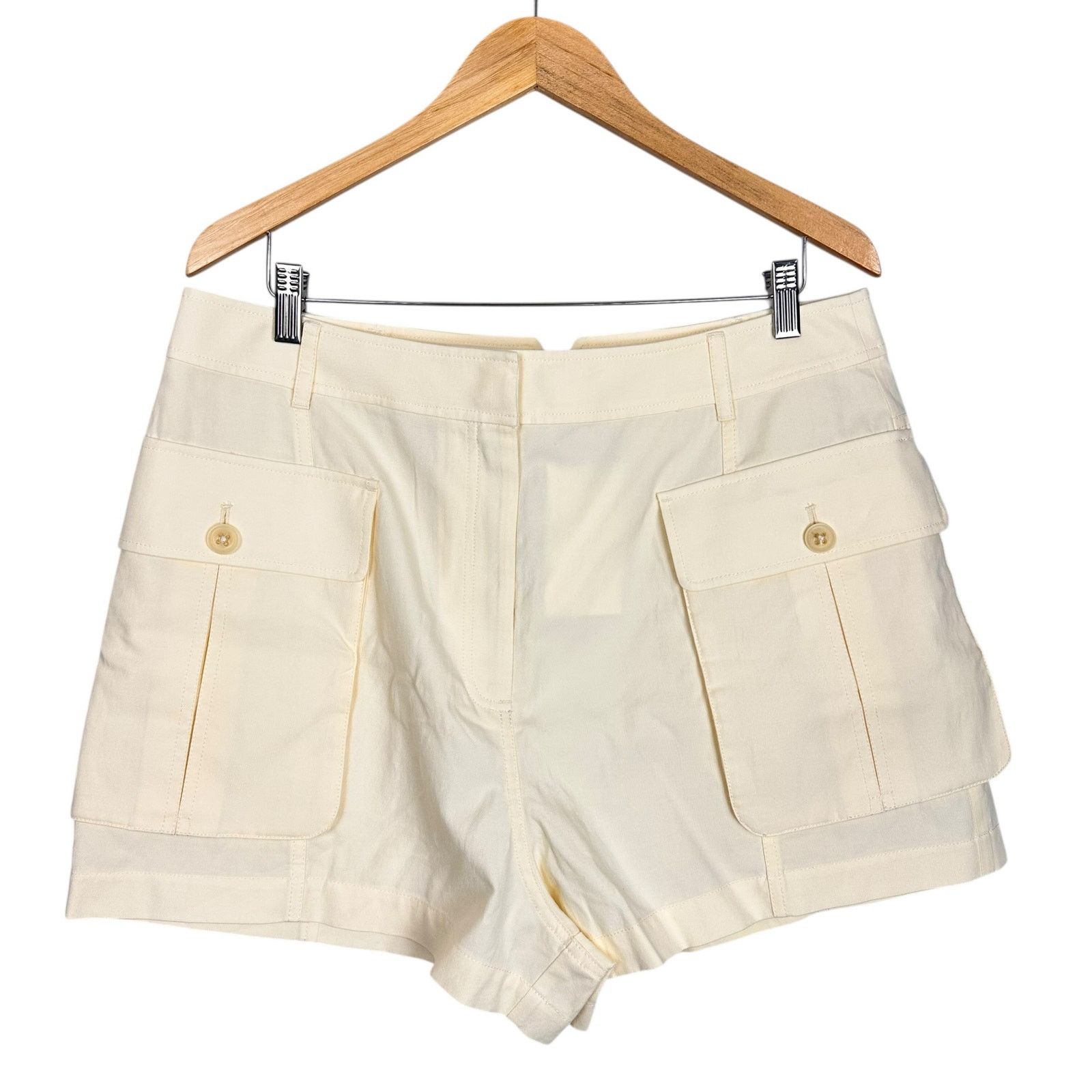 Ulla Johnson Ulla Johnson Sadie High-Rise Cargo Cotton Tencel Shorts 14 Size 36" / US 14 / IT 50 - 5 Thumbnail