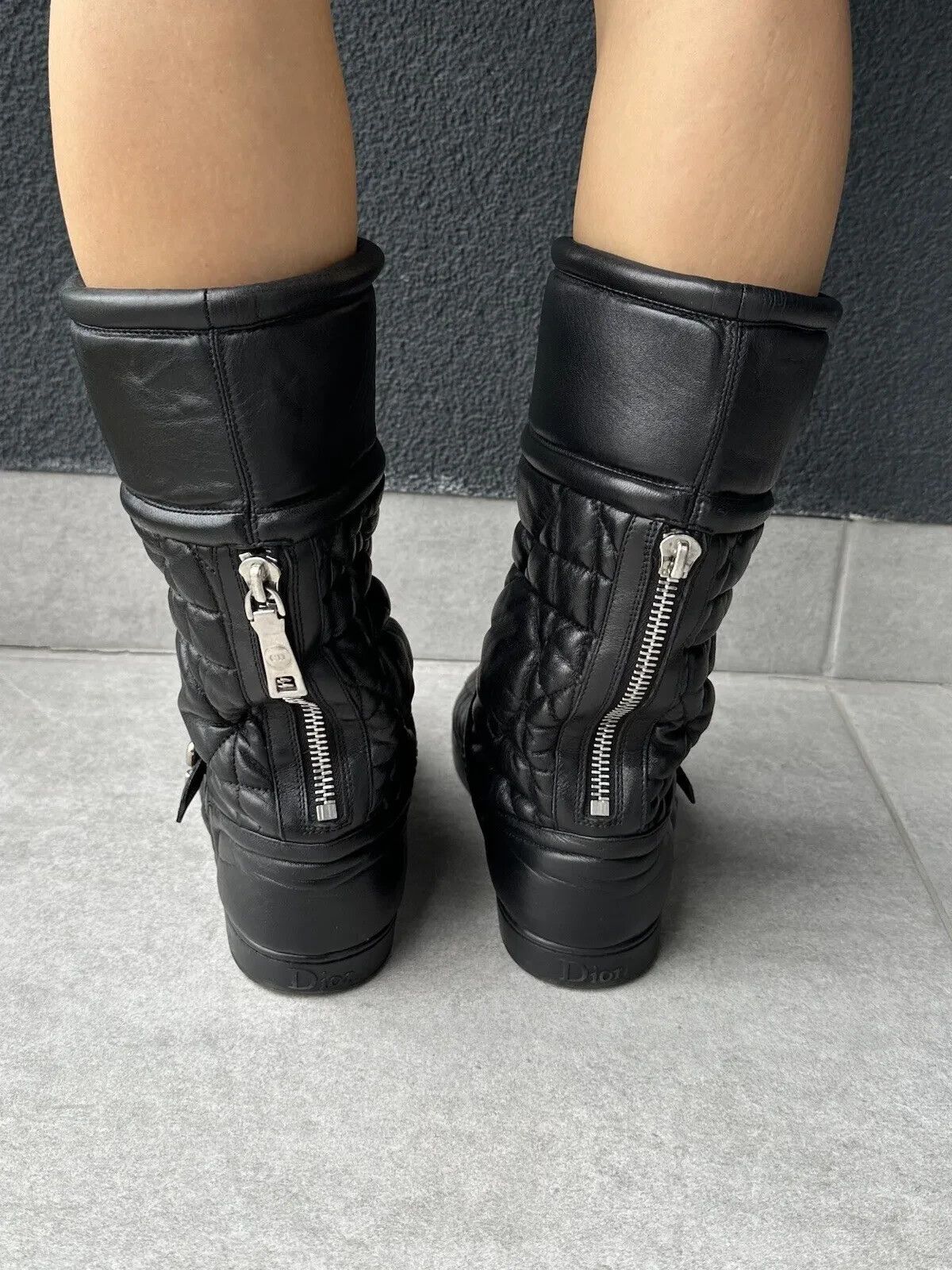 Dior CD Christian DIOR vintage women soft leather QUILTED BOOTS Size US 7.5 / IT 37.5 - 6 Thumbnail