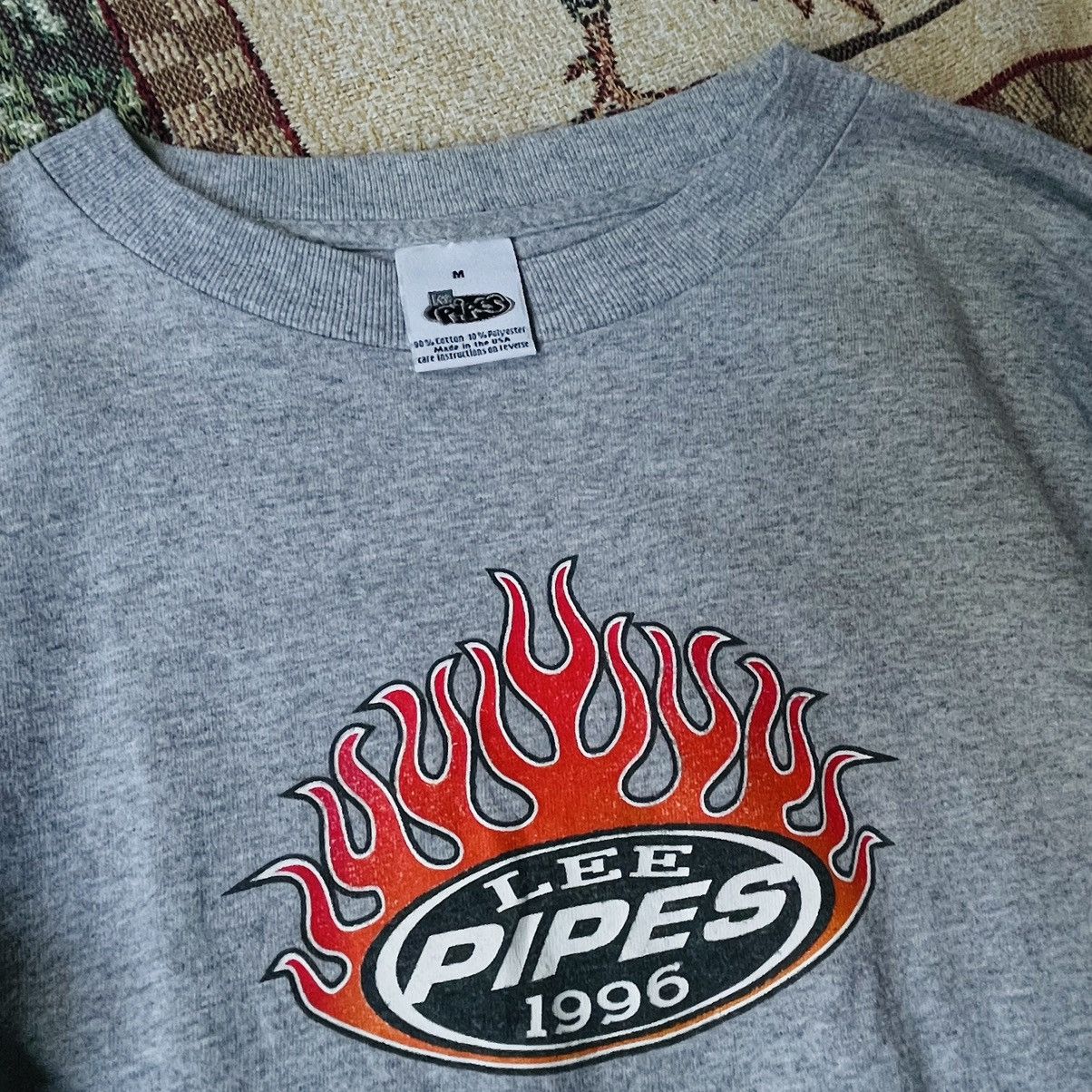 Lee × Vintage 90's Lee Pipes Flame Long Sleeve Size US M / EU 48-50 / 2 - 2 Thumbnail
