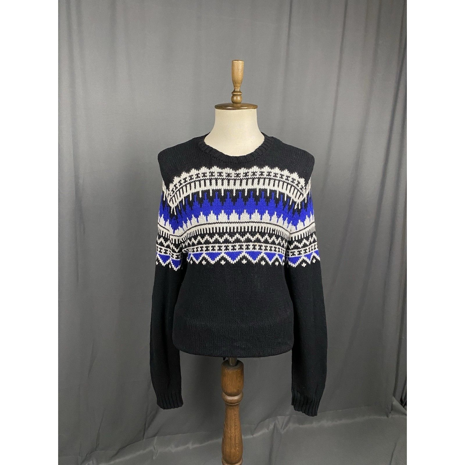 Polo Ralph Lauren Polo Ralph Lauren VTG Heavy Knitted Men's Black Crewneck Swe Size US XL / EU 56 / 4 - 1 Thumbnail