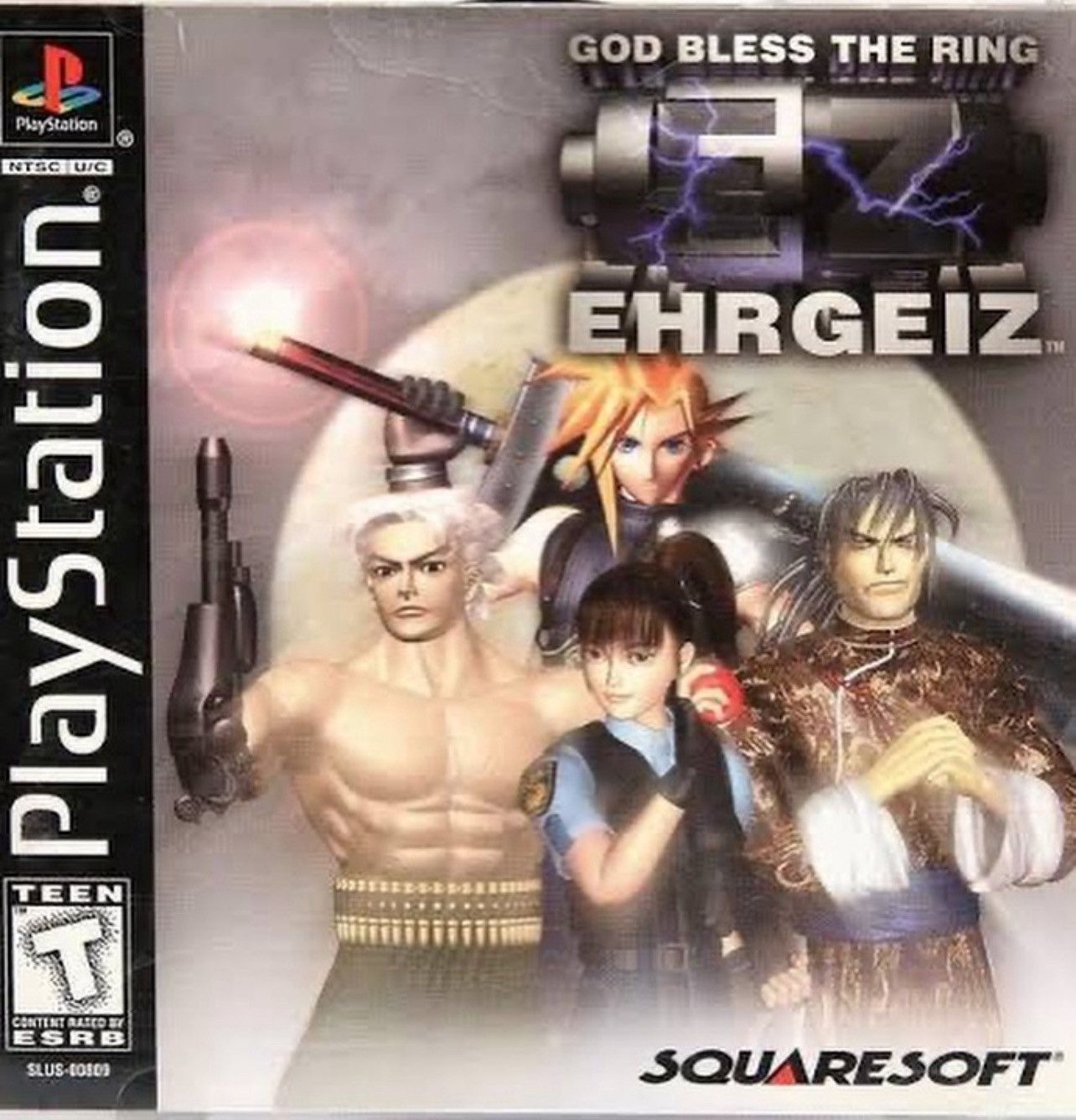Playstation Rare PlayStation 1 Game Ehrgeiz: God Bless the Ring Shirt L. Size US L / EU 52-54 / 3 - 9 Thumbnail
