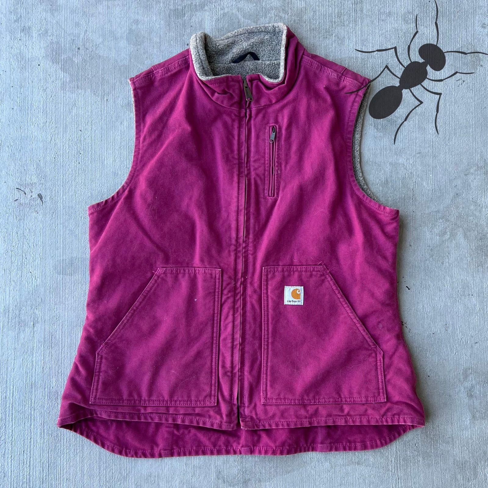 Carhartt × Vintage Carhartt WOMENS WV001 RBY pink work wear vest Size US L / EU 52-54 / 3 - 1 Thumbnail