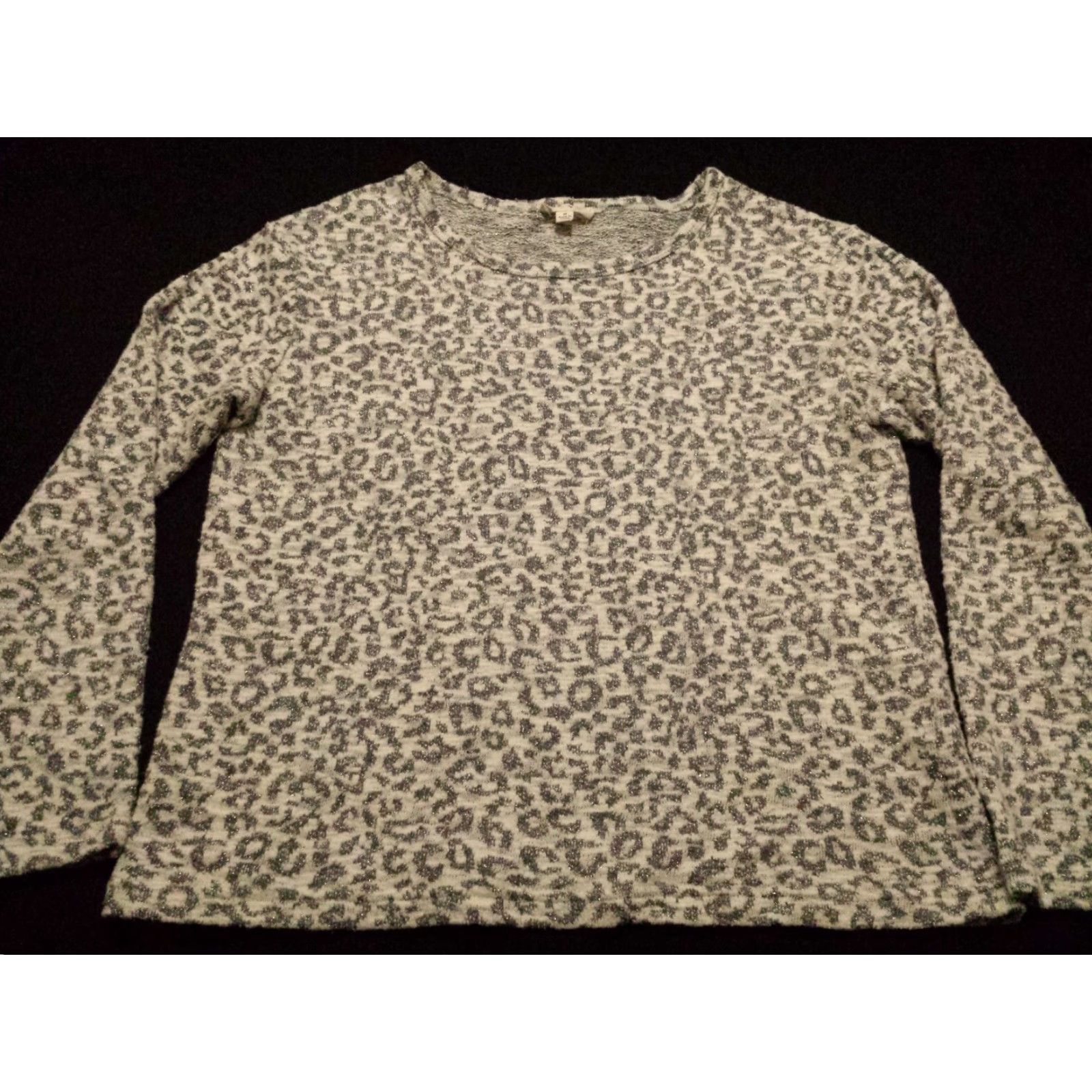 Vintage Jane and Delancey Womens Medium Sweater Round Neck Gray Geometric Long Sleeve Size M / US 6-8 / IT 42-44 - 3 Thumbnail