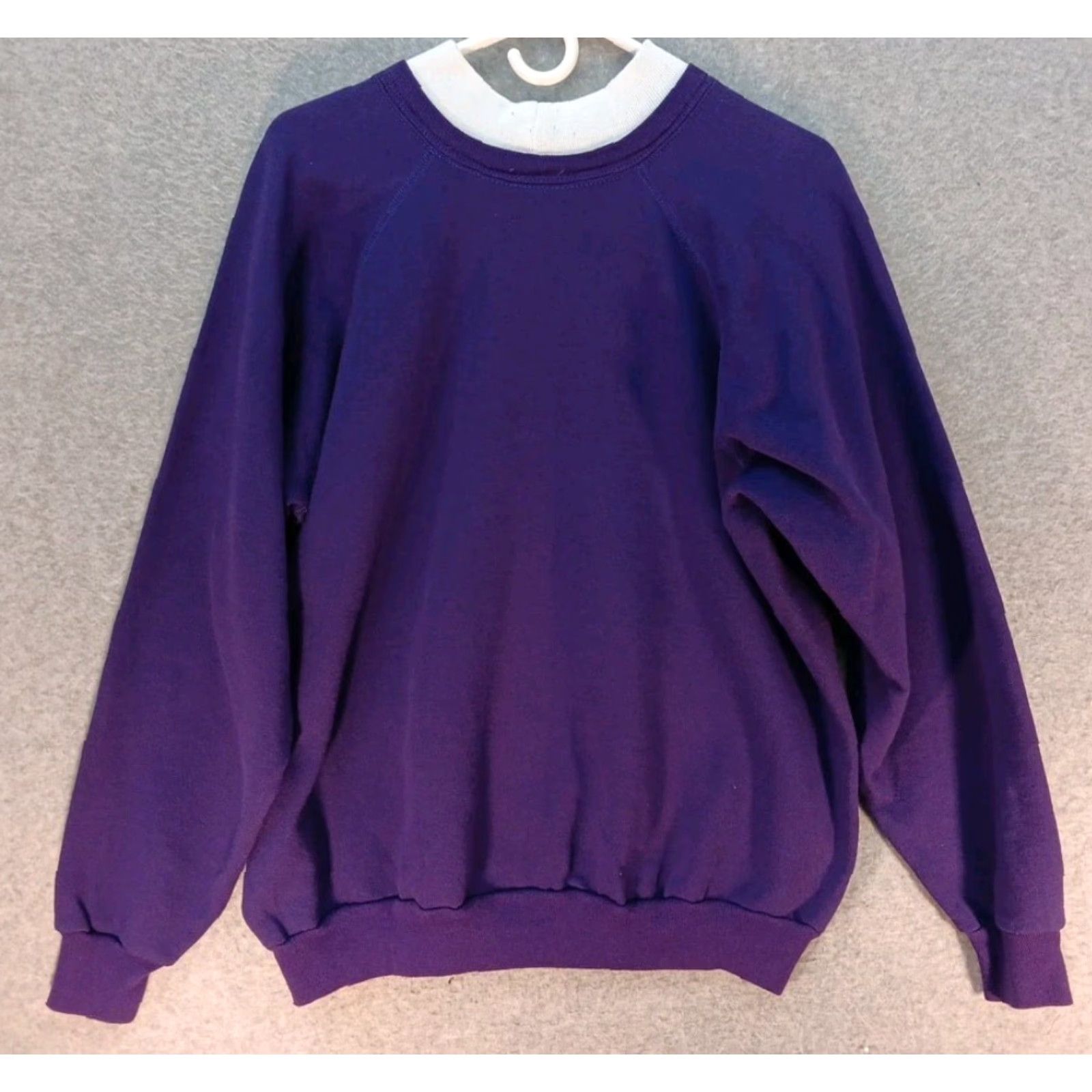 Vintage VTG Morning Sun Sweatshirt Women's L Purple Floral 90s Grandma GUC Pullover Fleece All Seasons Sweatshirt Ladies, Purple Floral Pattern, US Made Size L / US 10 / IT 46 - 7 Thumbnail