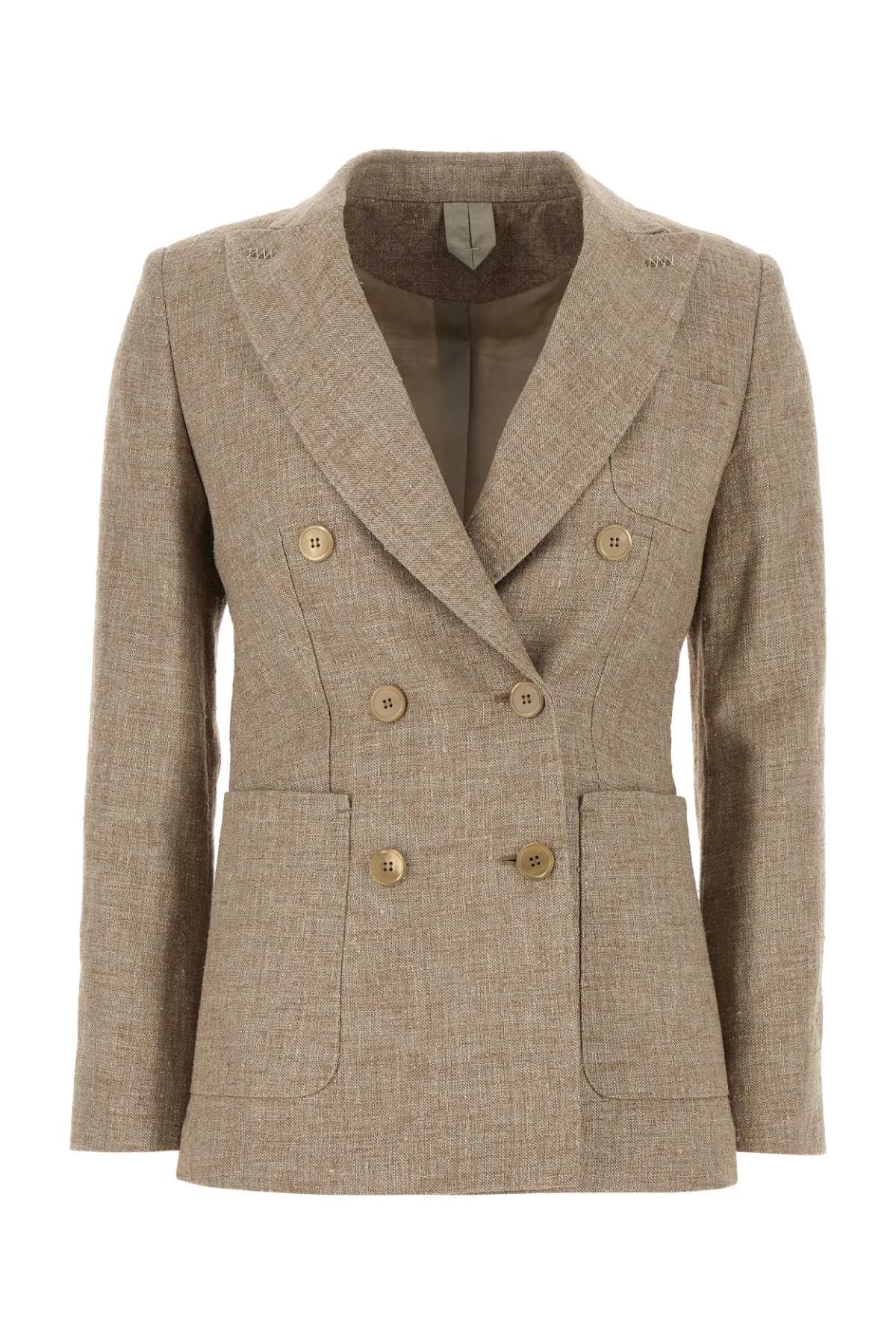 Cappuccino Linen Blend Targa Blazer