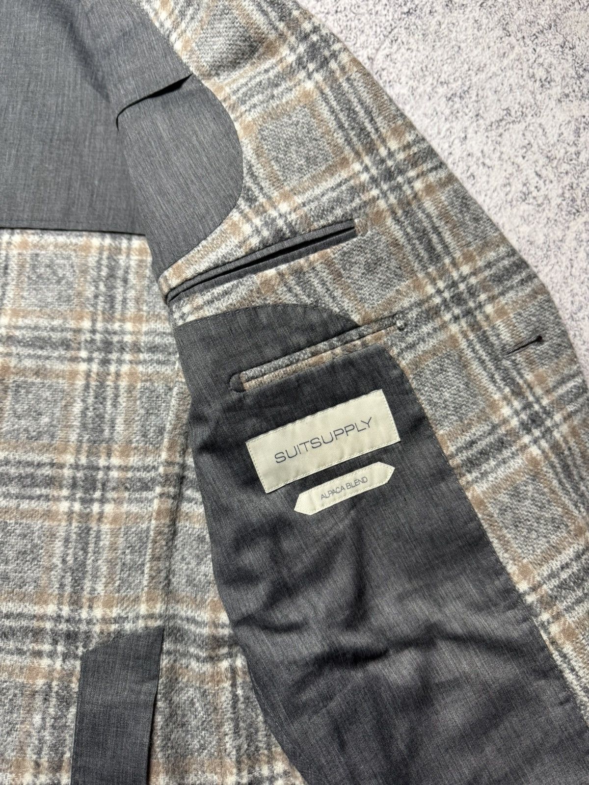 Suitsupply Suitsupply Men’s Havana HL Check Wool Alpaca Blend Size 42R - 14 Thumbnail