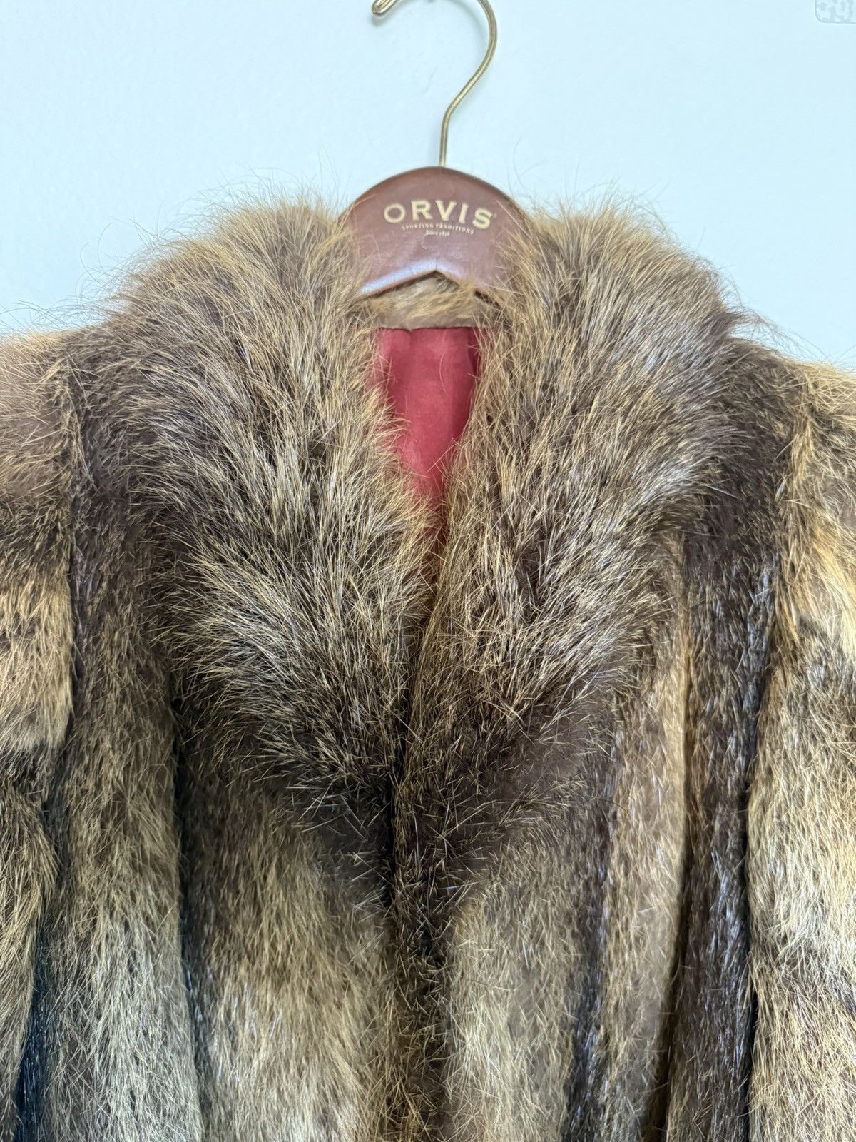 Vintage Argentine Real Otter Fur Coat Size M / US 6-8 / IT 42-44 - 3 Thumbnail