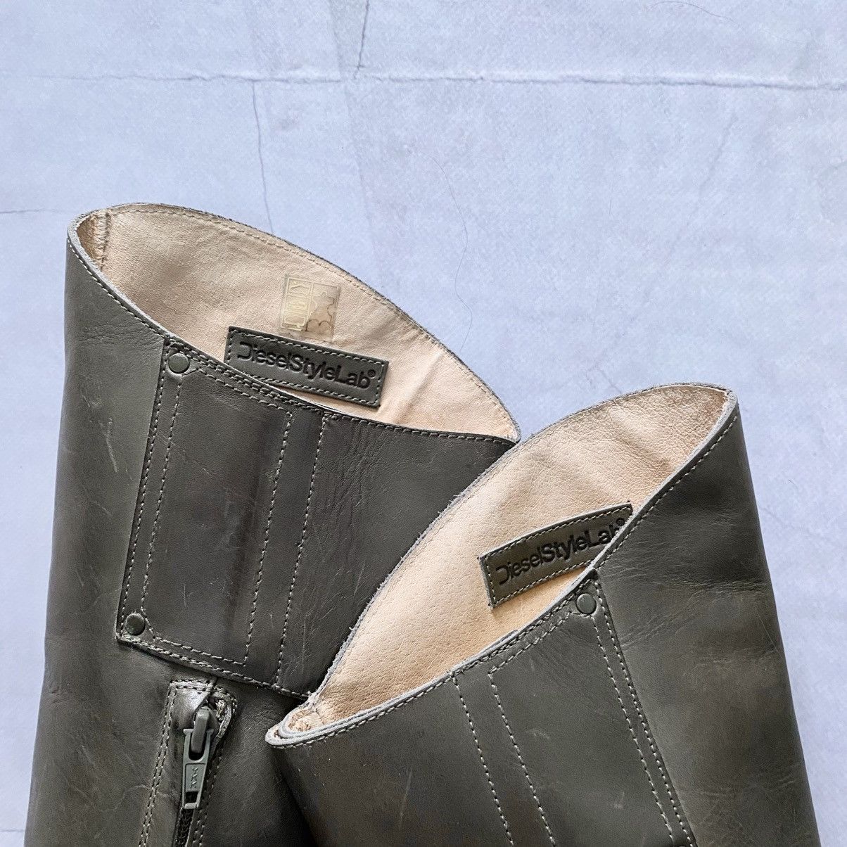 Diesel × Japanese Brand Vintage Diesel Style Lab Leather High Heels Boots Size US 6 / IT 36 - 13 Thumbnail