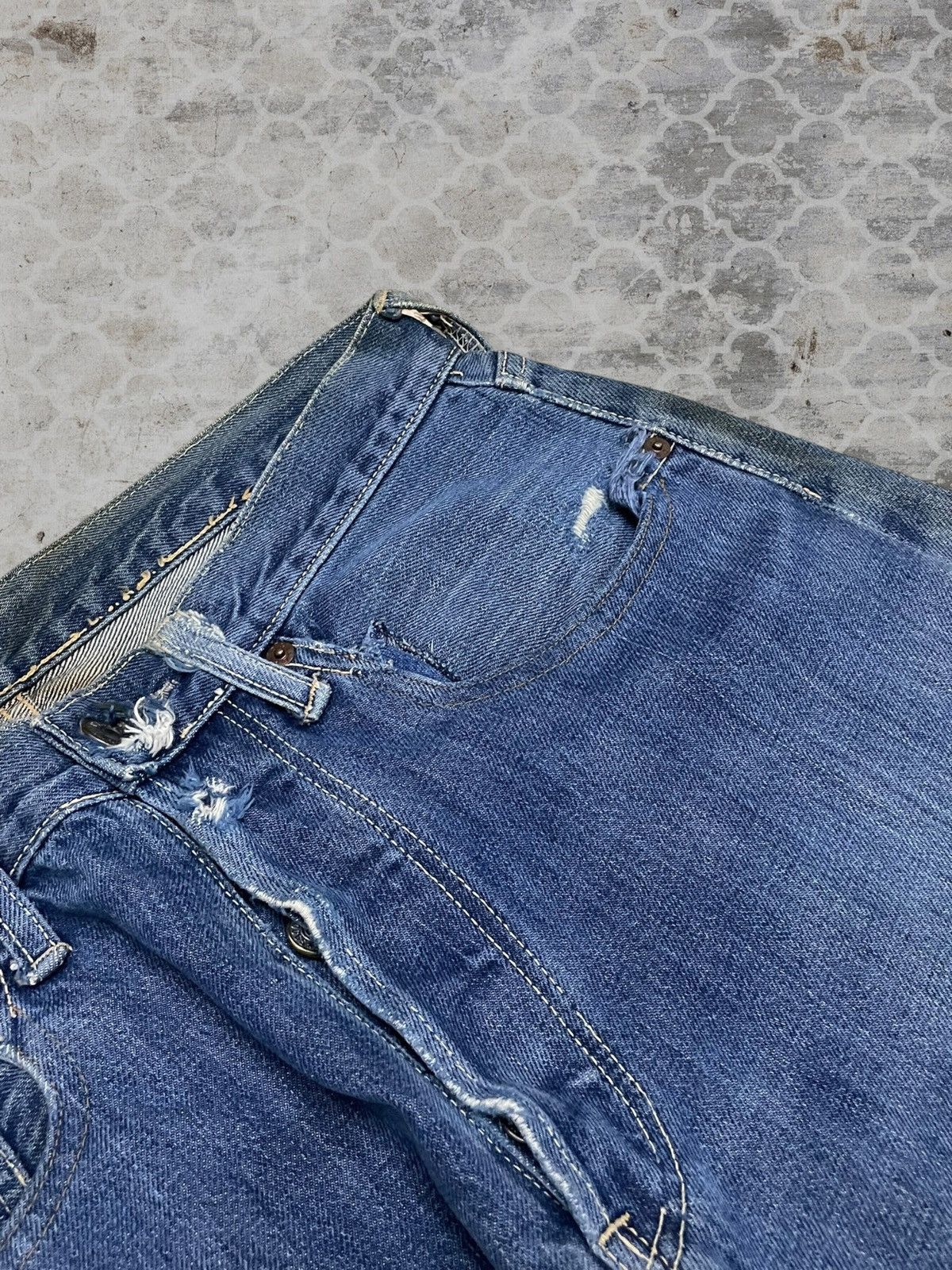 Japanese Brand Vintage 90s Designer Hoggs By Nephentes Selvedge Distressed Size US 29 - 11 Thumbnail