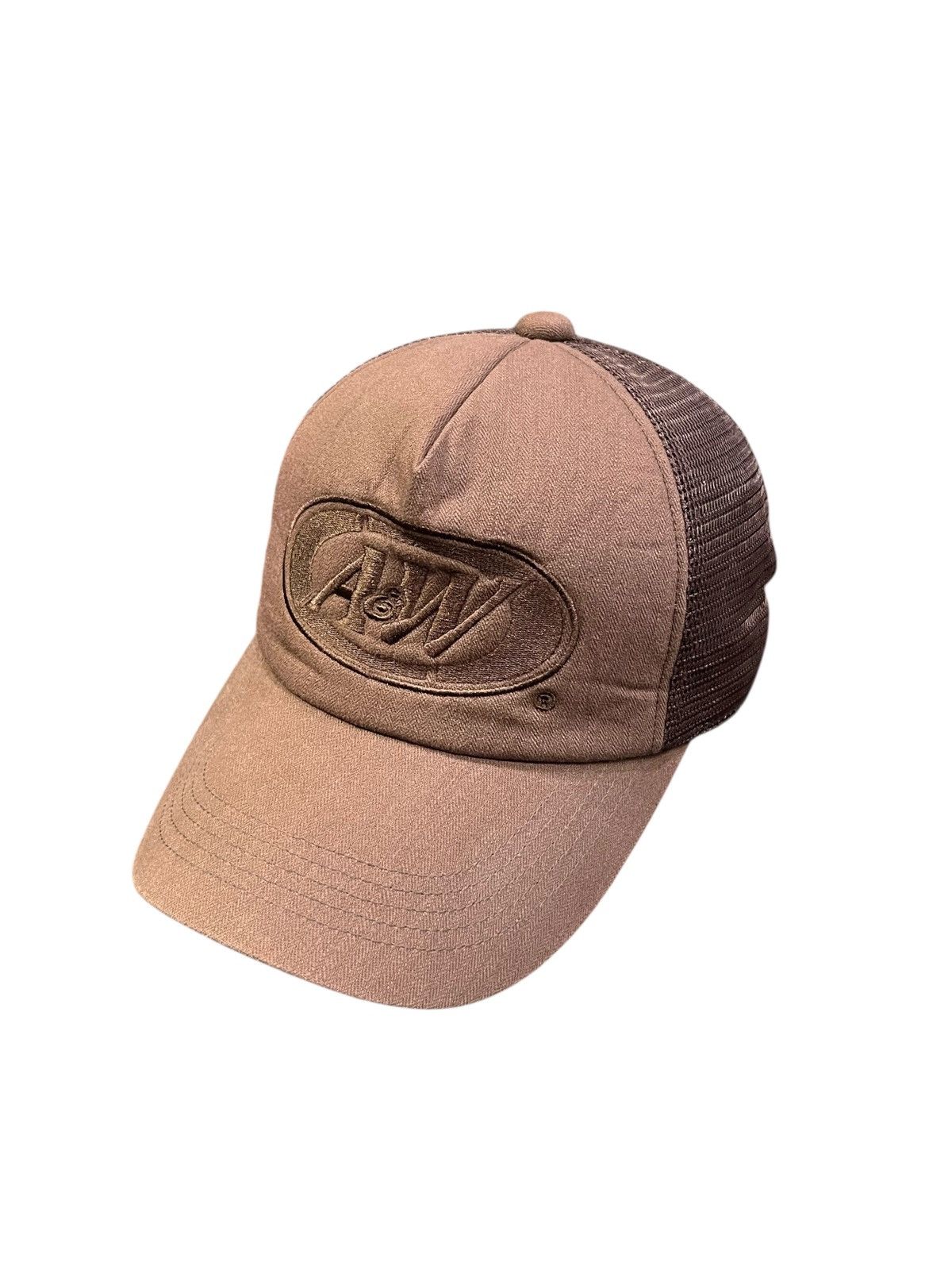 Garment Reproduction of Workers Vintage A&W OKINAWA JAPAN Trucker Hat Roy Allen Frank Wright Size ONE SIZE - 2 Thumbnail